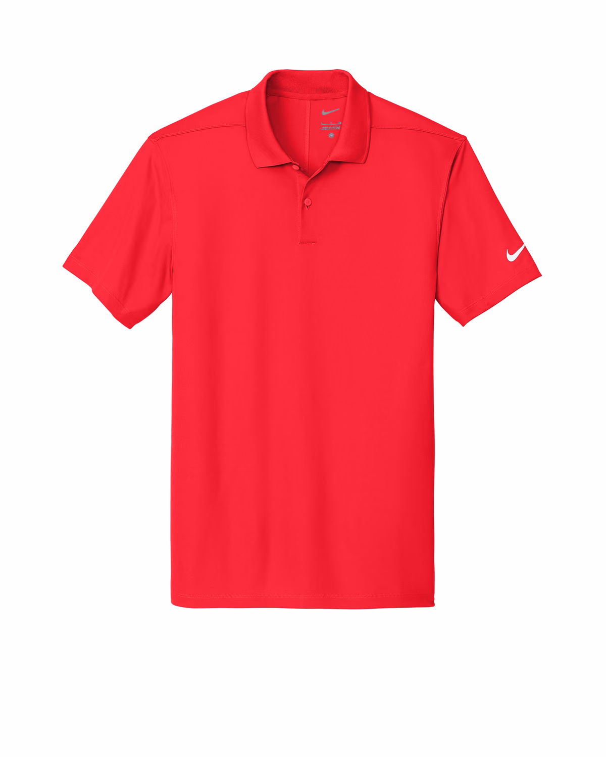 Custom Nike Victory Solid Polo, University Red, flat front
