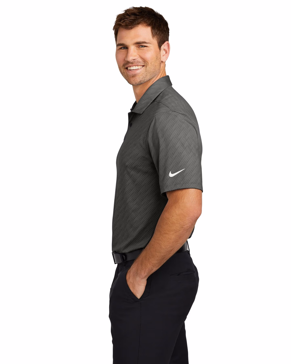 Custom Nike Vapor Dash Polo - Anthracite side