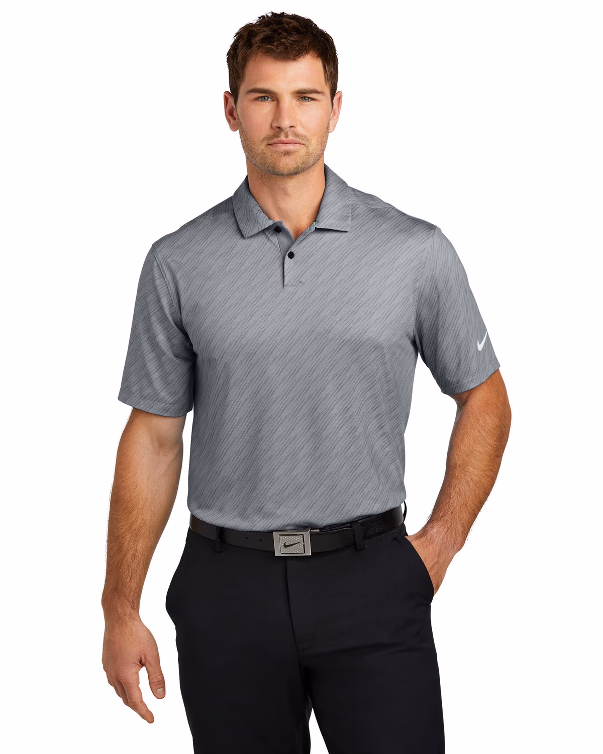 Custom Nike Vapor Dash Polo - Cool Grey front