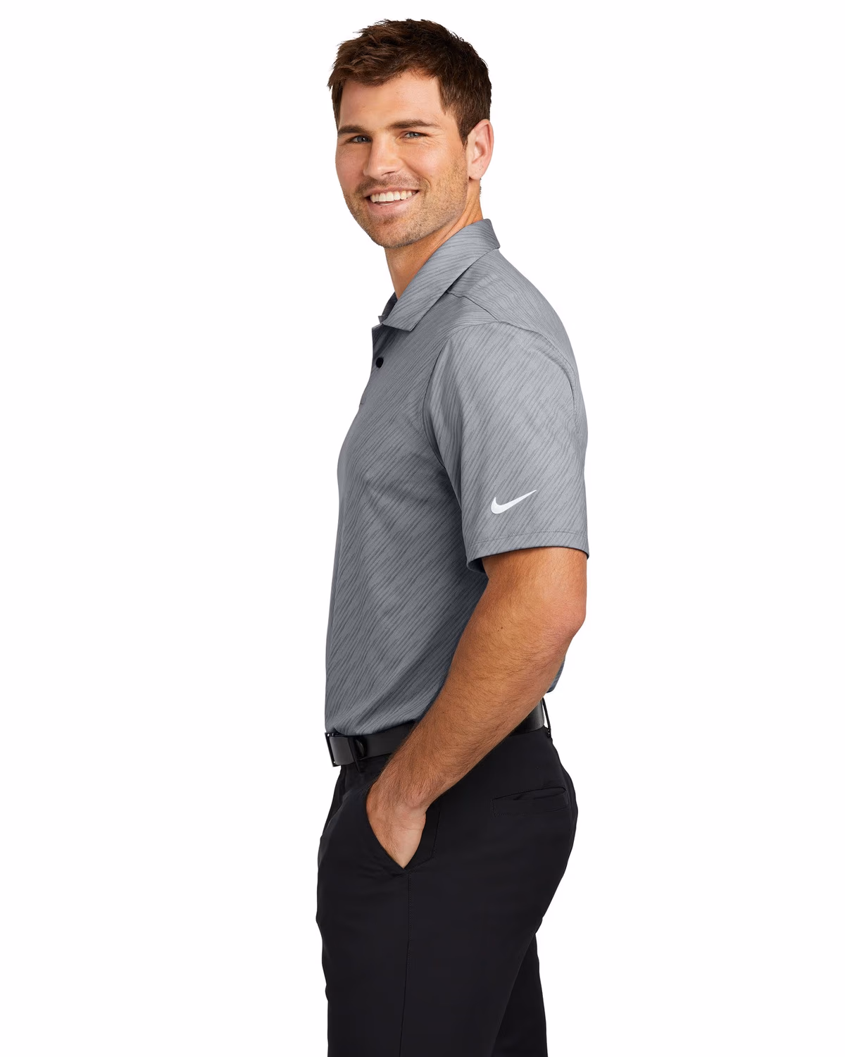 Custom Nike Vapor Dash Polo - Cool Grey side