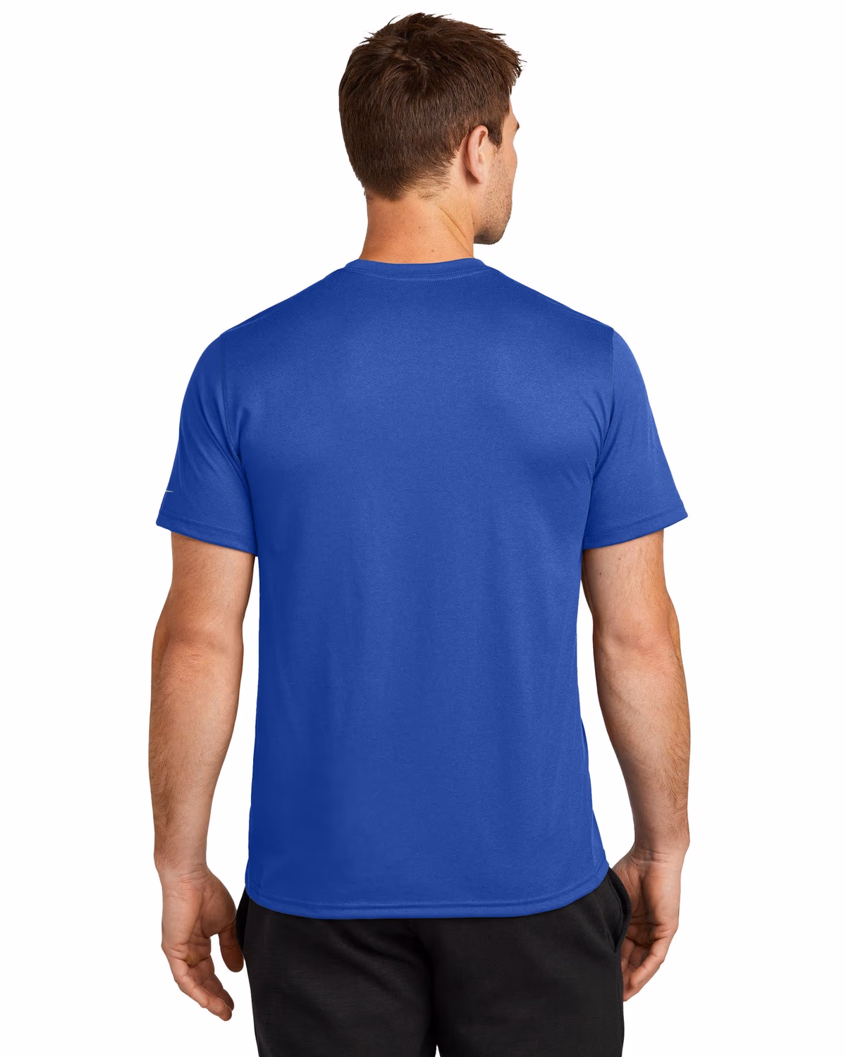 Custom Nike Swoosh Sleeve rLegend Tee - Game Royal back