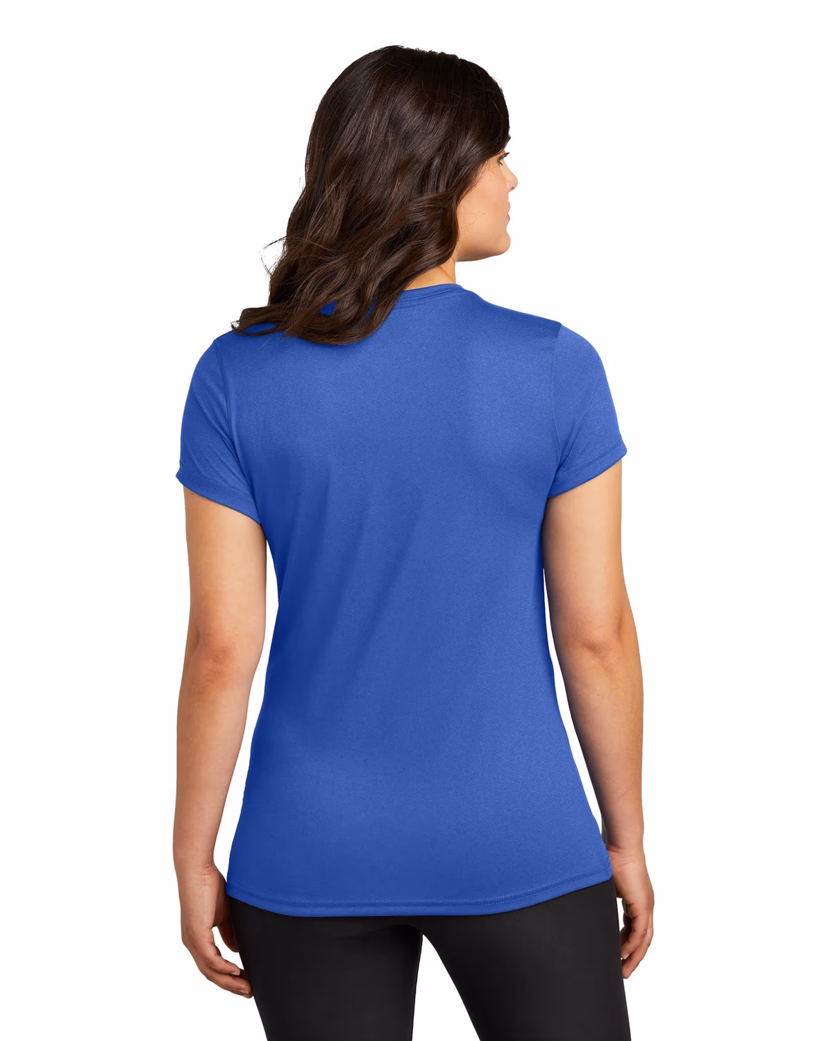 Custom Nike Women's Swoosh Sleeve rLegend Tee - Game Royal back