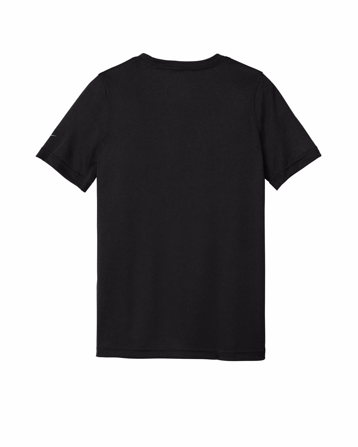 Custom Nike Youth Swoosh Sleeve rLegend Tee - Black flat back