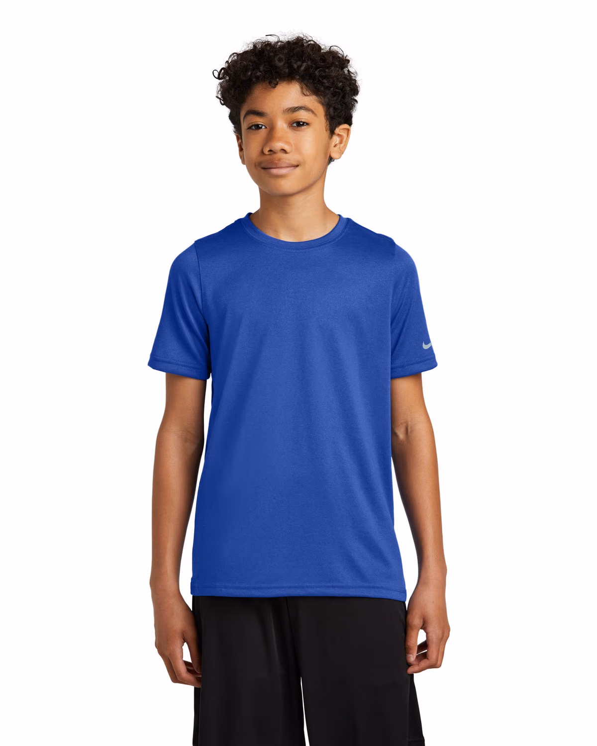 Custom Nike Youth Swoosh Sleeve rLegend Tee - Game Royal front