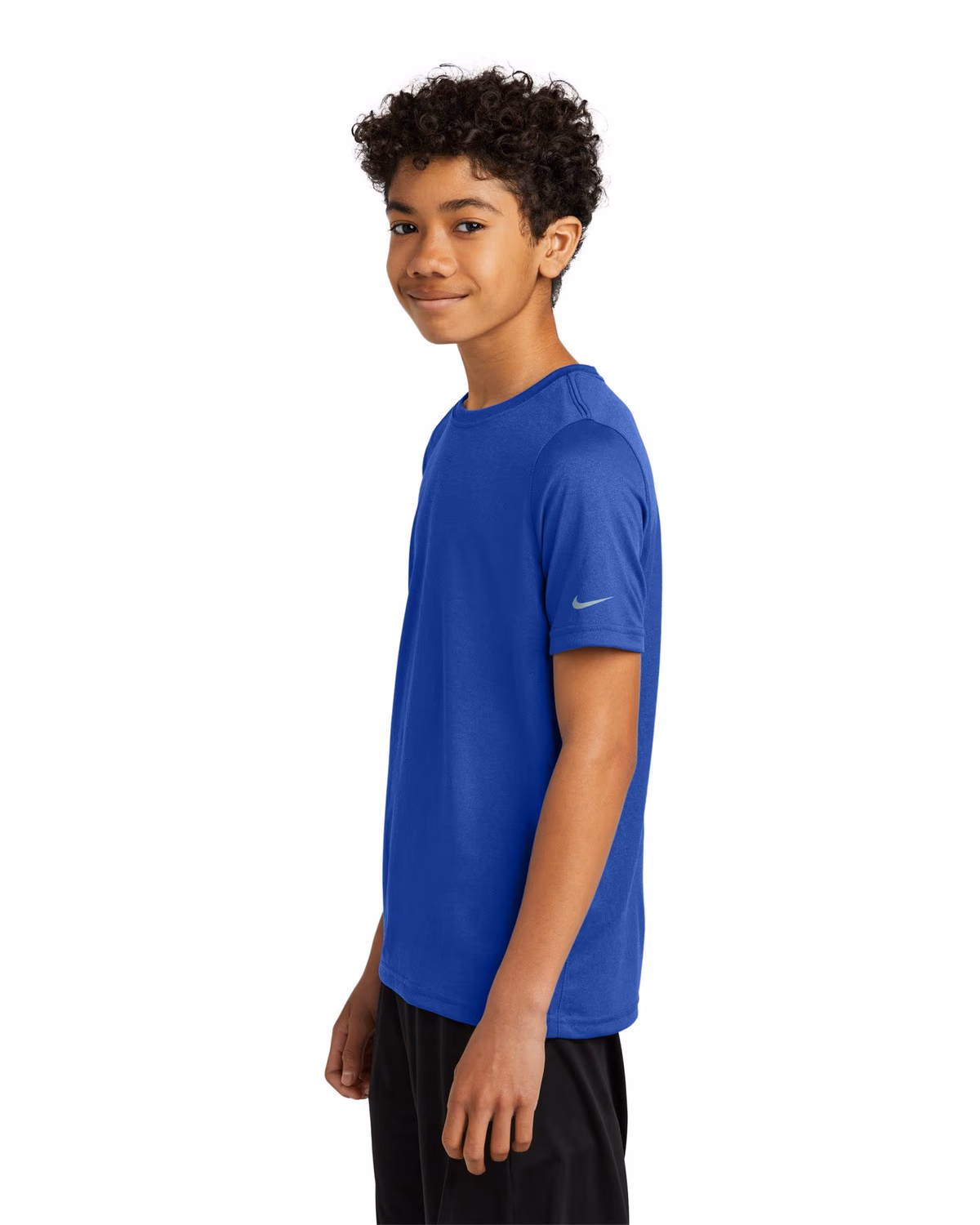 Custom Nike Youth Swoosh Sleeve rLegend Tee - Game Royal side