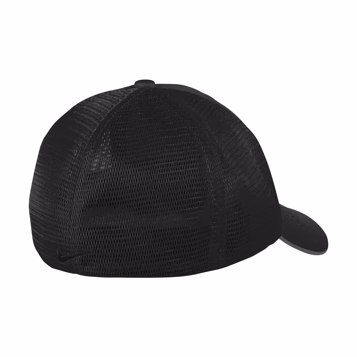 Custom Nike Stretch-to-Fit Mesh Back Cap - Black/ Black flat back