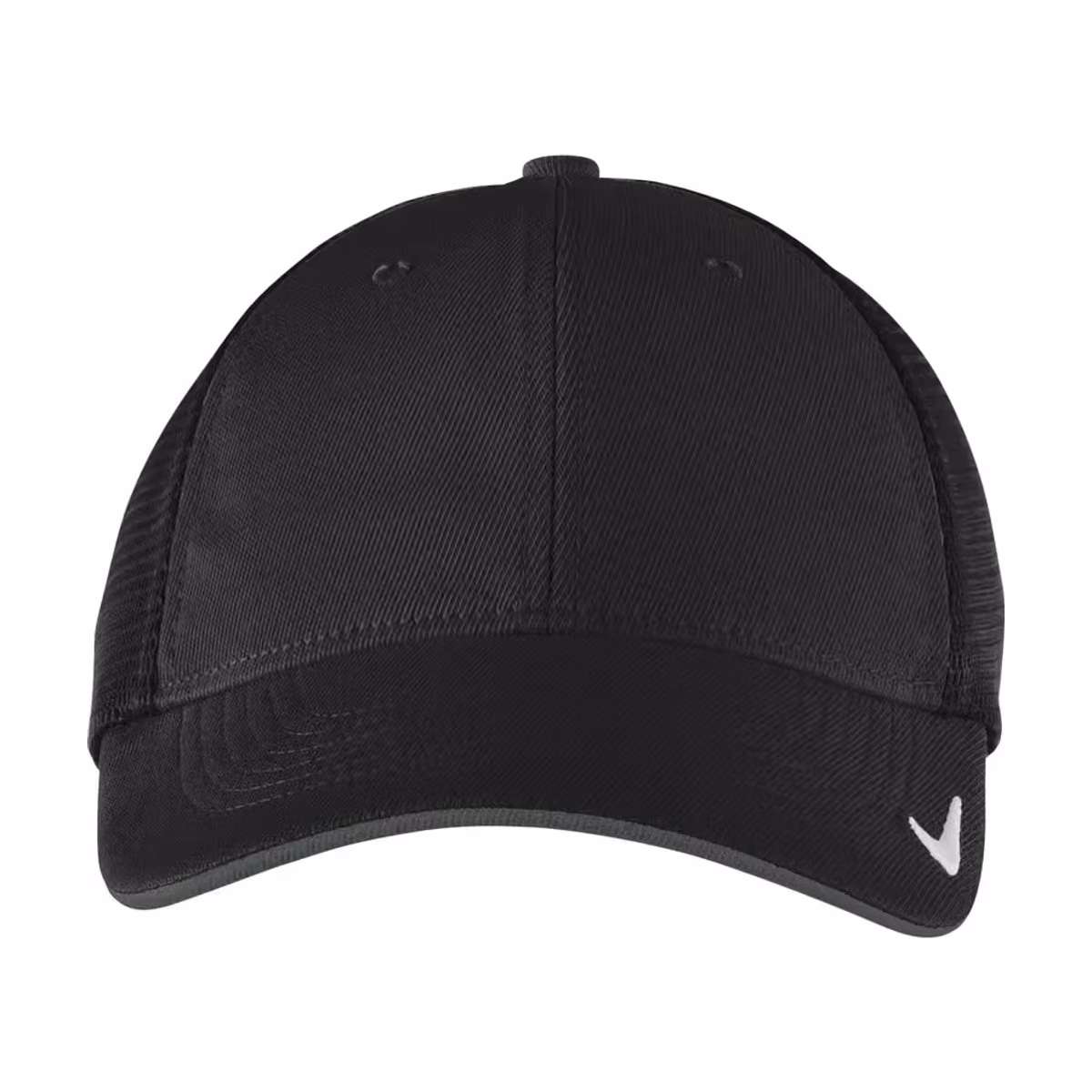 Custom Nike Stretch-to-Fit Mesh Back Cap - Black/ Black front
