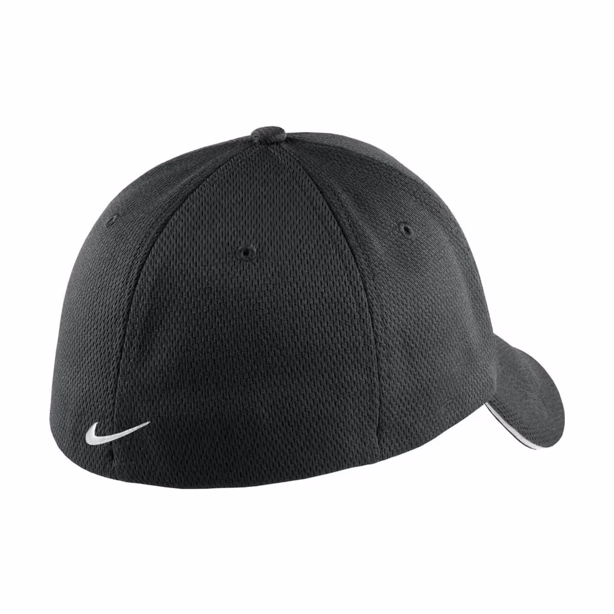 Custom Nike Dri-FIT Stretch Mesh Sandwich Bill Cap - Anthracite/ White flat back