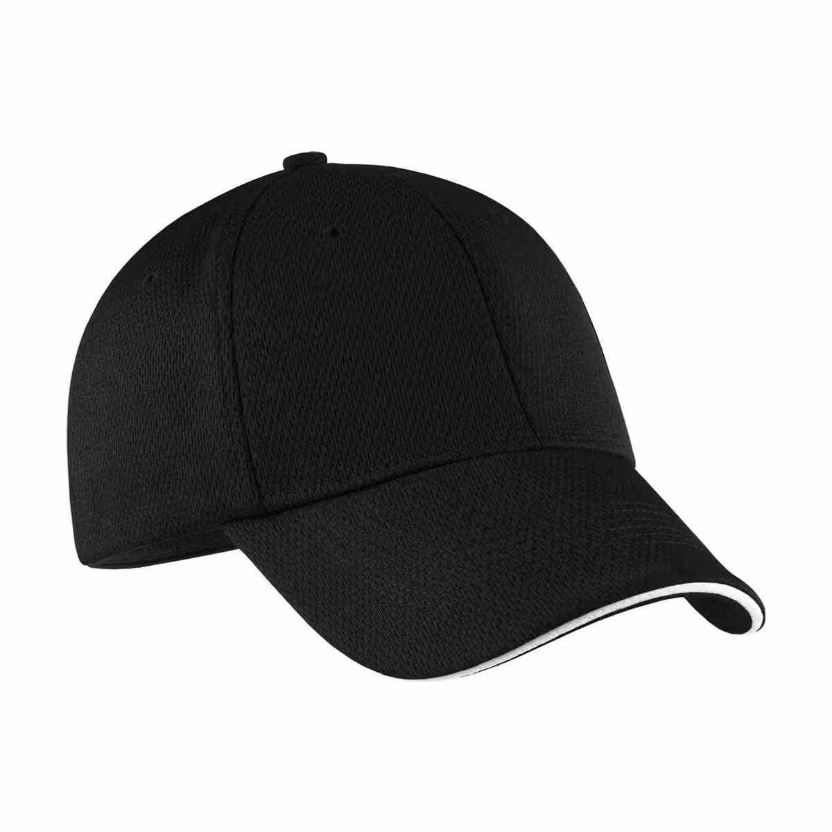 Custom Nike Dri-FIT Stretch Mesh Sandwich Bill Cap - Black/ White side