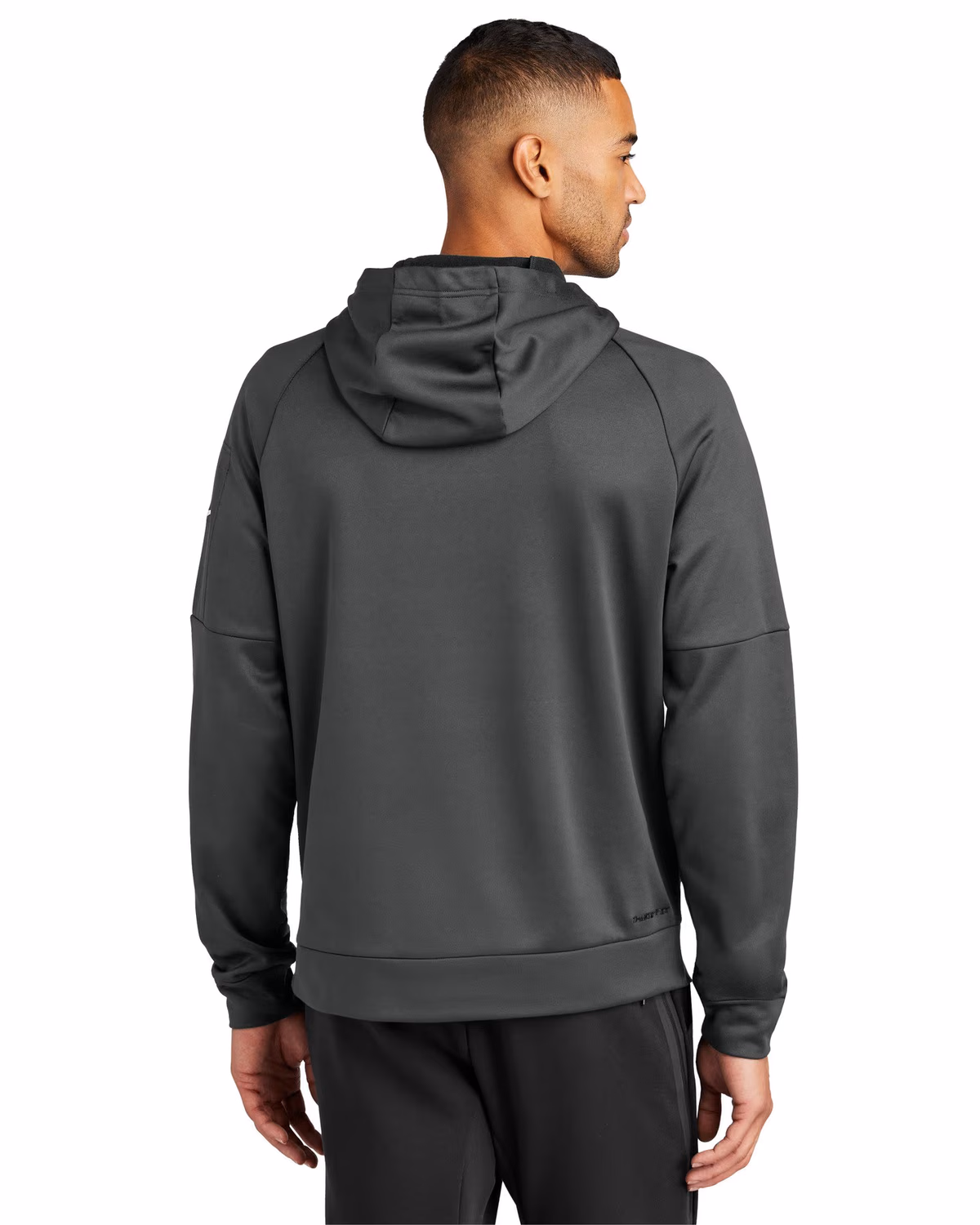 Custom Nike Therma-FIT Pocket Pullover Fleece Hoodie - Anthracite back