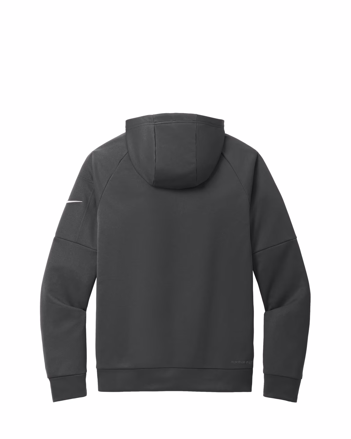 Custom Nike Therma-FIT Pocket 1/4-Zip Fleece Hoodie - Anthracite flat back