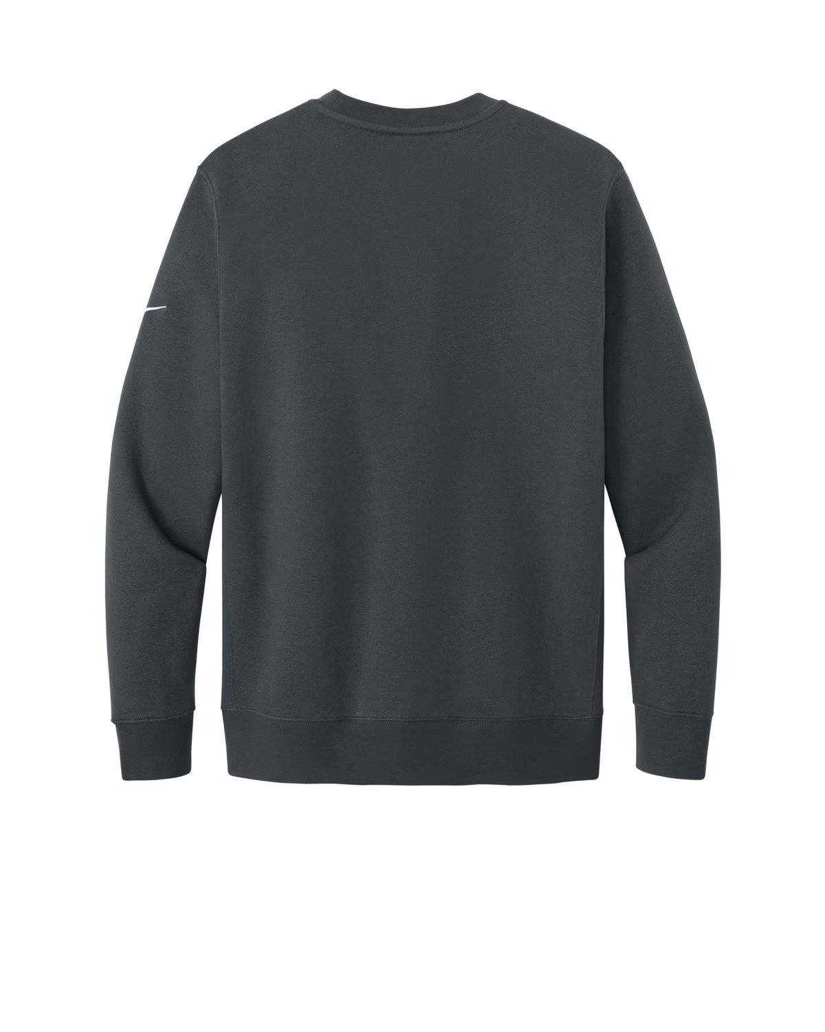 Custom Nike Club Fleece Sleeve Swoosh Crew - Anthracite flat back