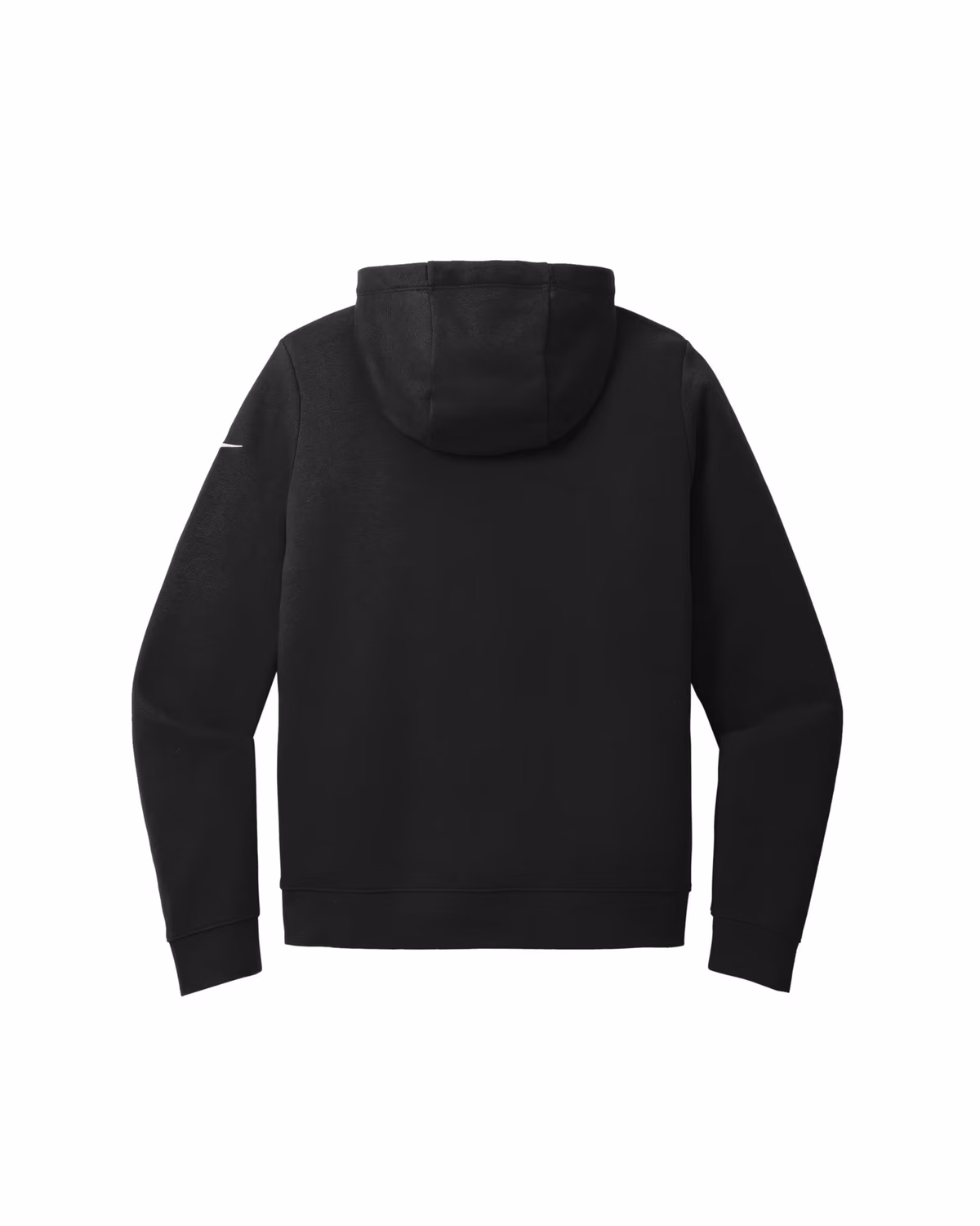 Custom Nike Women's Club Fleece Sleeve Swoosh Full-Zip Hoodie - Black flat back