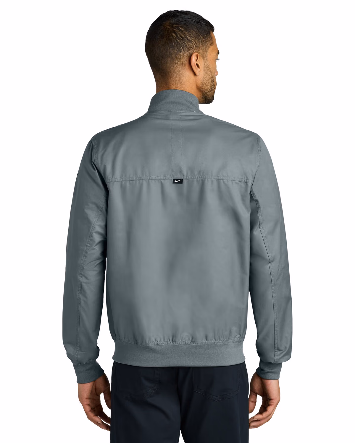 Custom Nike Bomber Jacket - Cool Grey back