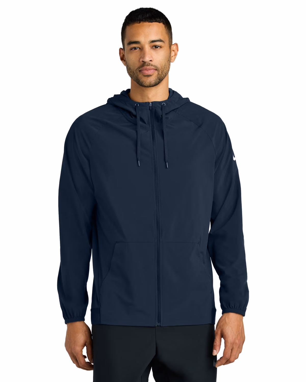 Custom Nike Pro Hooded Jacket - Navy/ Game Royal front