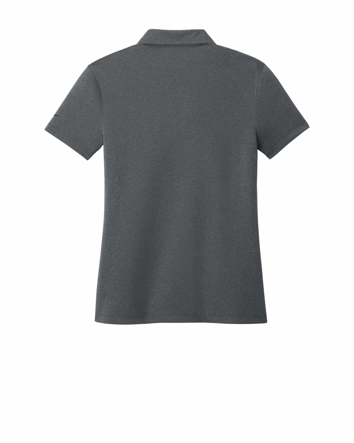 Custom Nike Women’s Dri-FIT Smooth Heather Polo - Anthracite Heather flat back