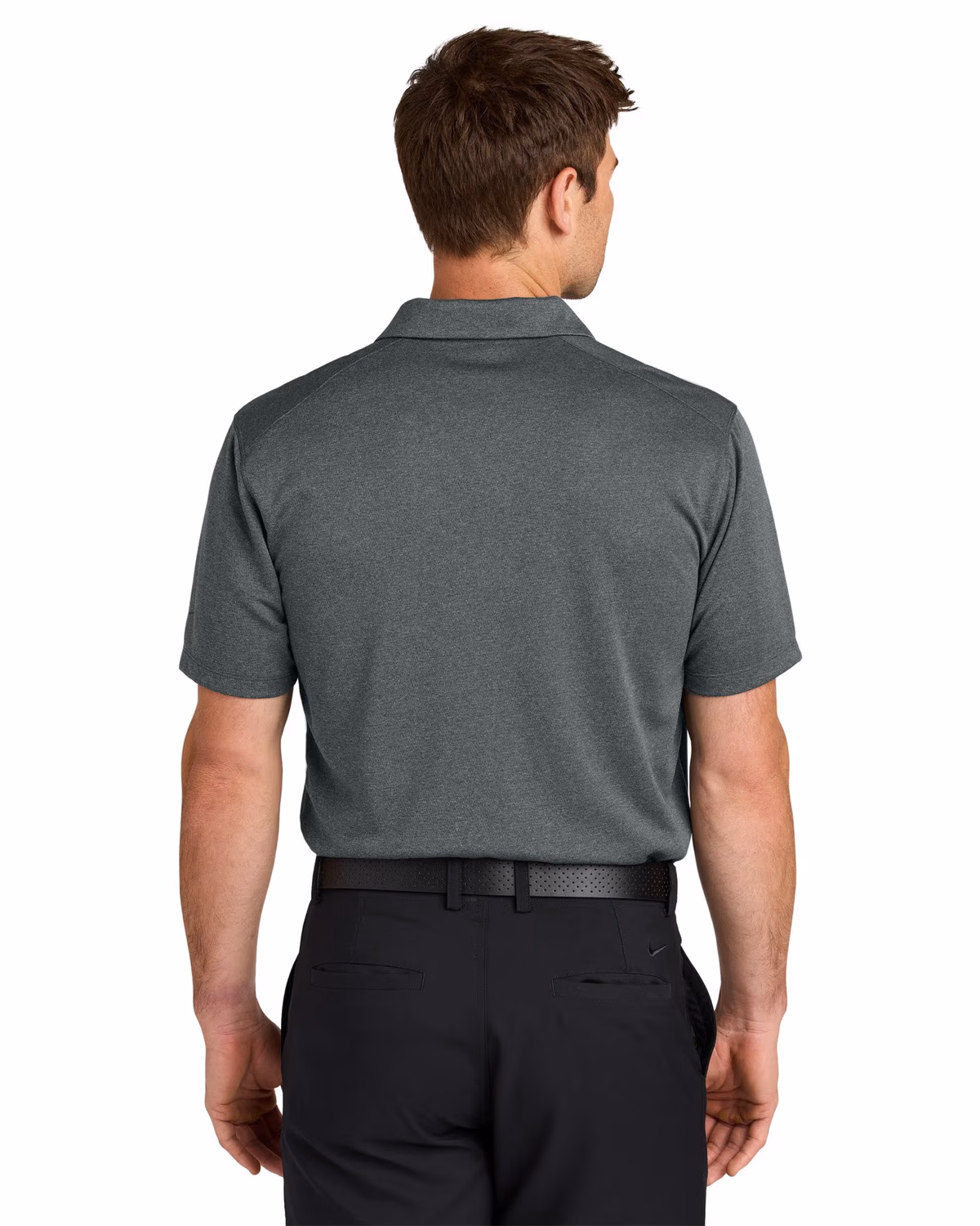 Custom Nike Dri-FIT Smooth Heather Polo - Anthracite Heather back