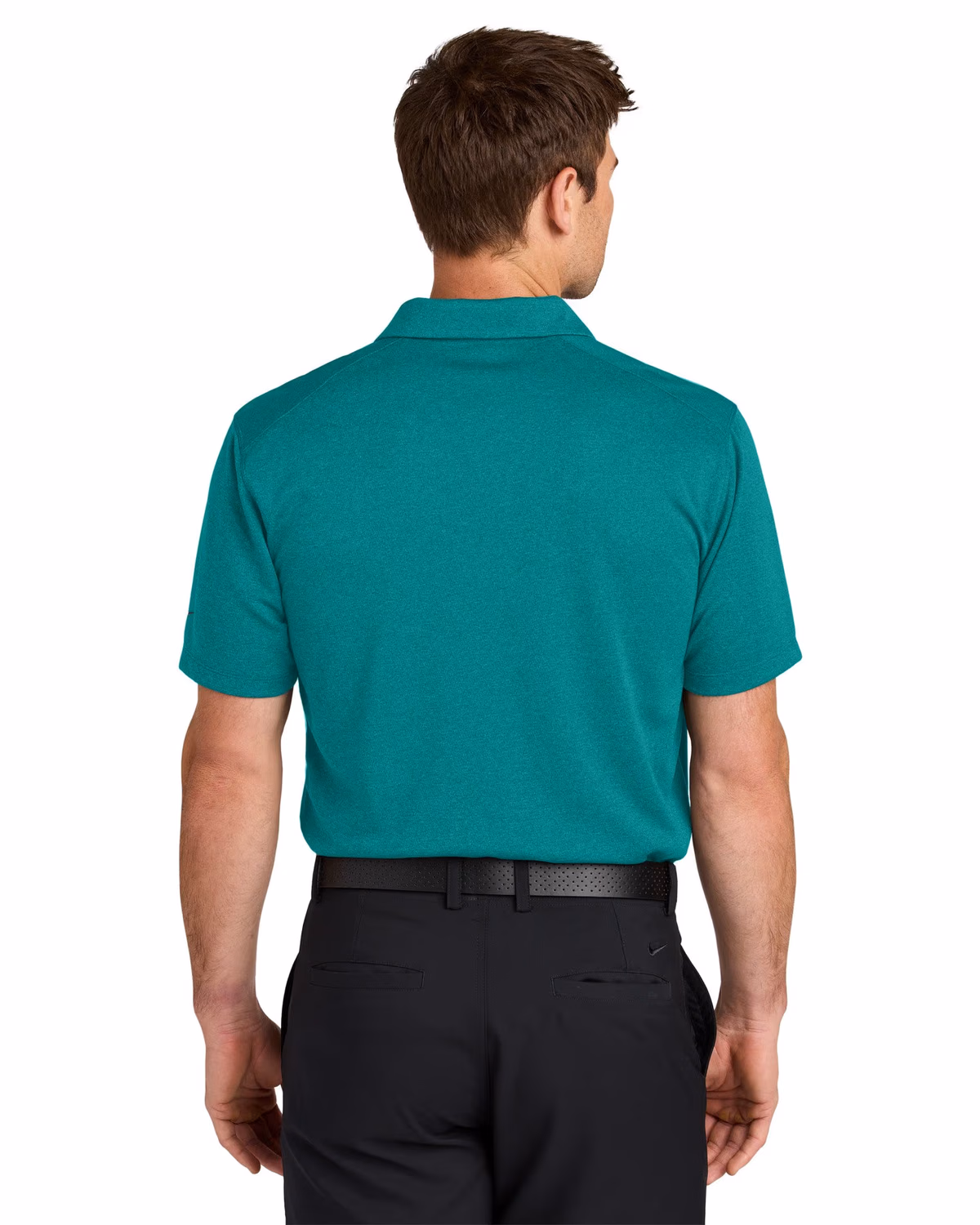 Custom Nike Dri-FIT Smooth Heather Polo - Bright Spruce Heather back