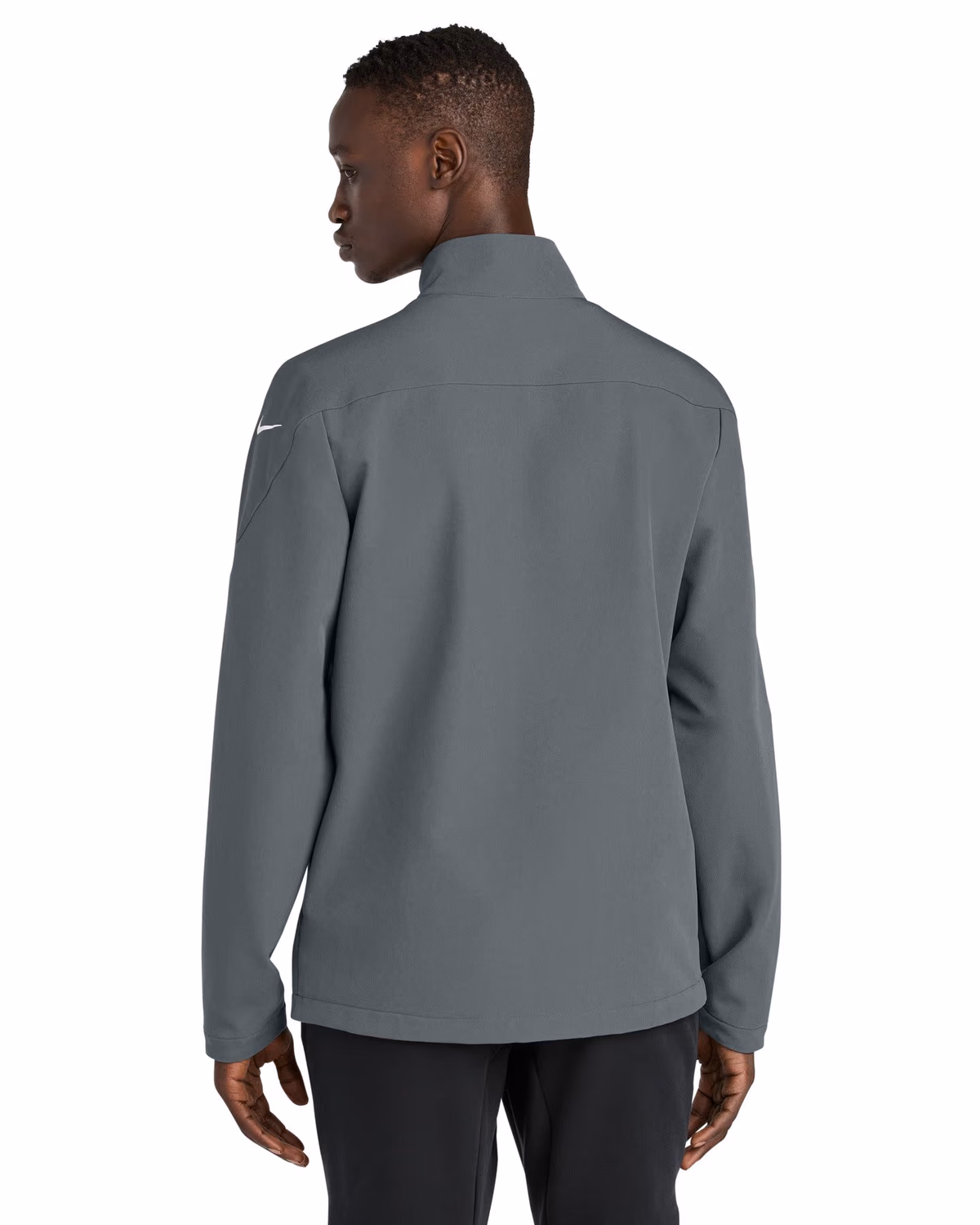 Custom Nike Full-Zip Soft Shell Jacket - Dark Grey back