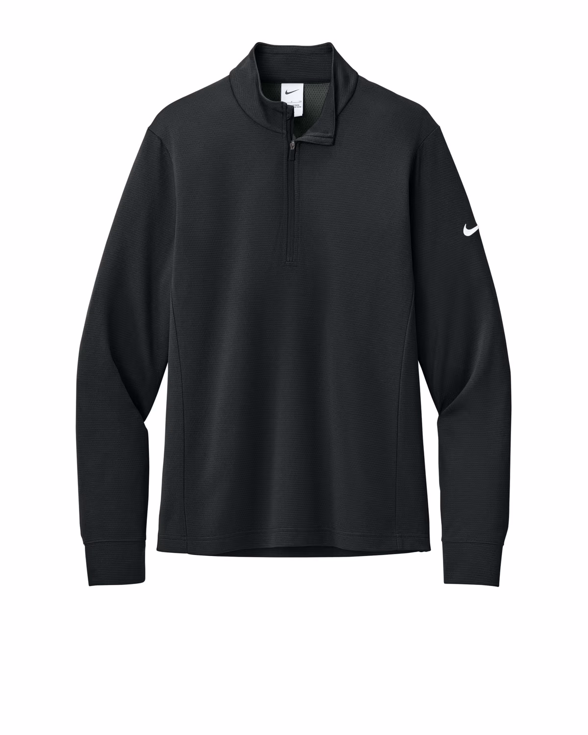 Custom Nike Essential 1/2-Zip Cover-Up - Black flat front