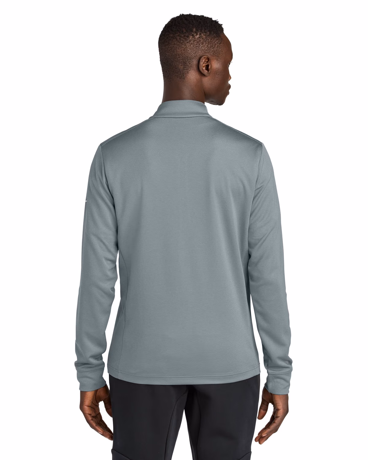 Custom Nike Essential 1/2-Zip Cover-Up - Cool Grey back