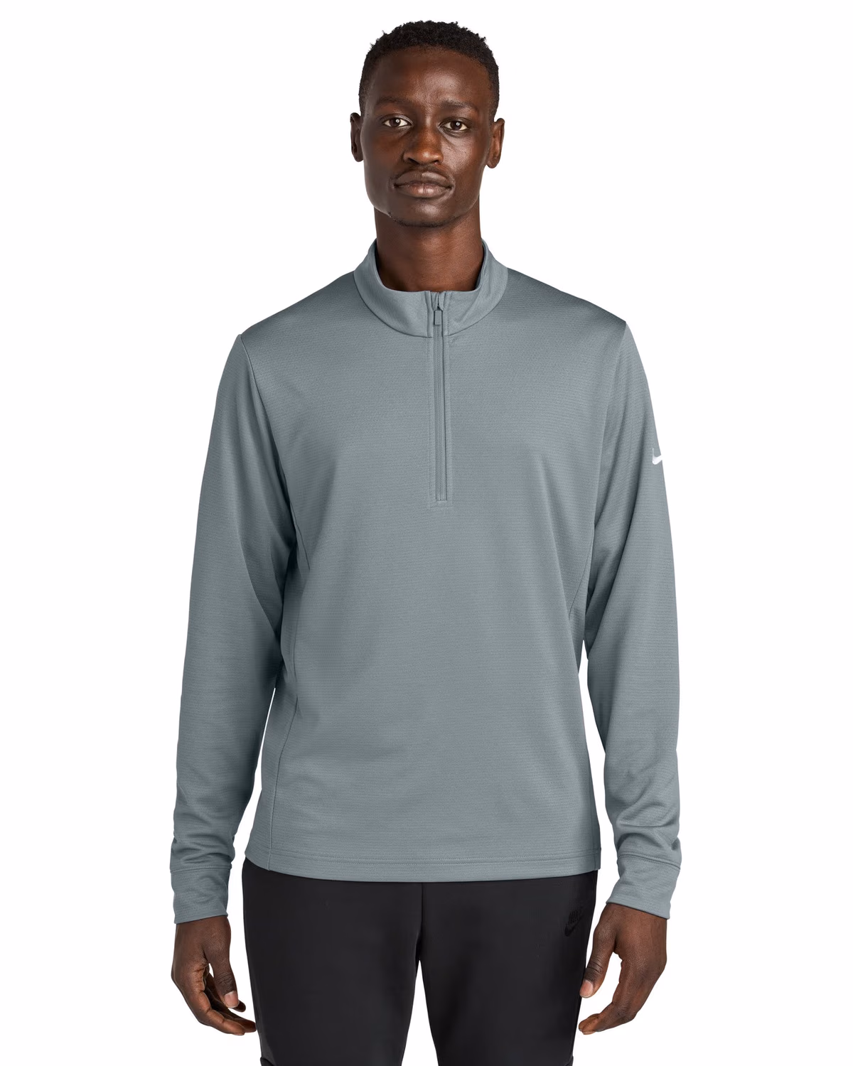 Custom Nike Essential 1/2-Zip Cover-Up - Cool Grey front