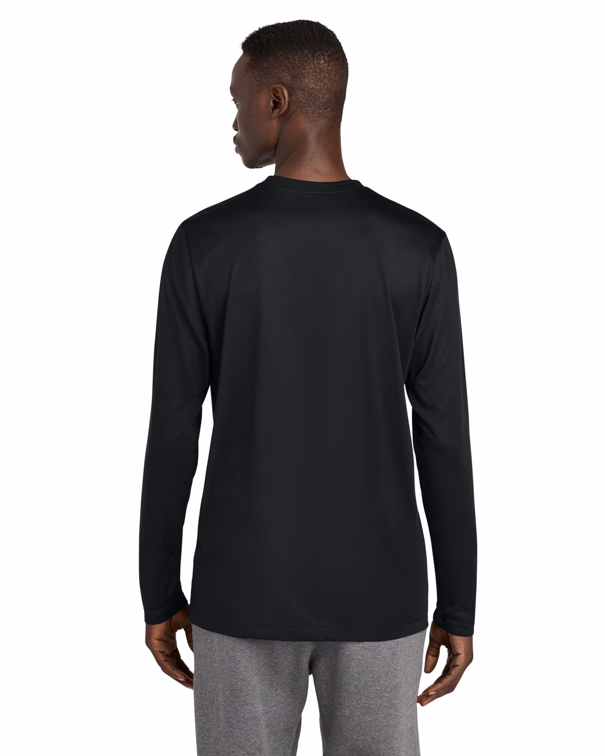 Custom Nike Team rLegend Long Sleeve Tee - Black back