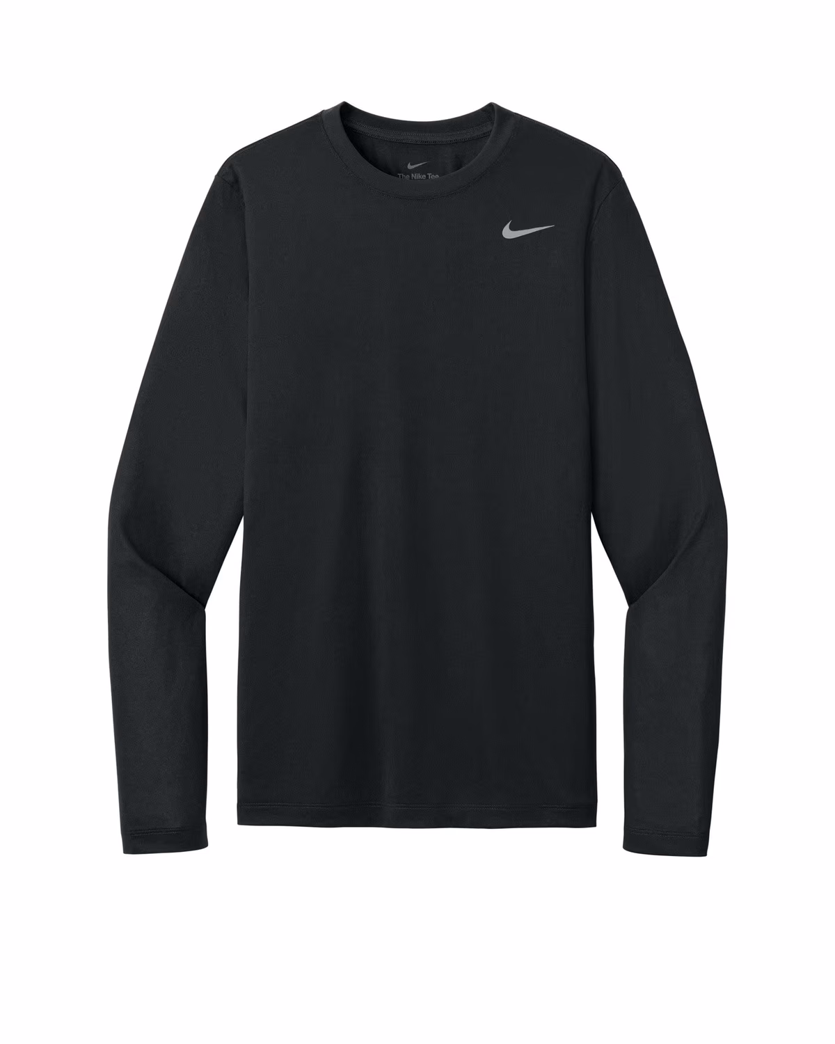 Custom Nike Team rLegend Long Sleeve Tee - Black flat front