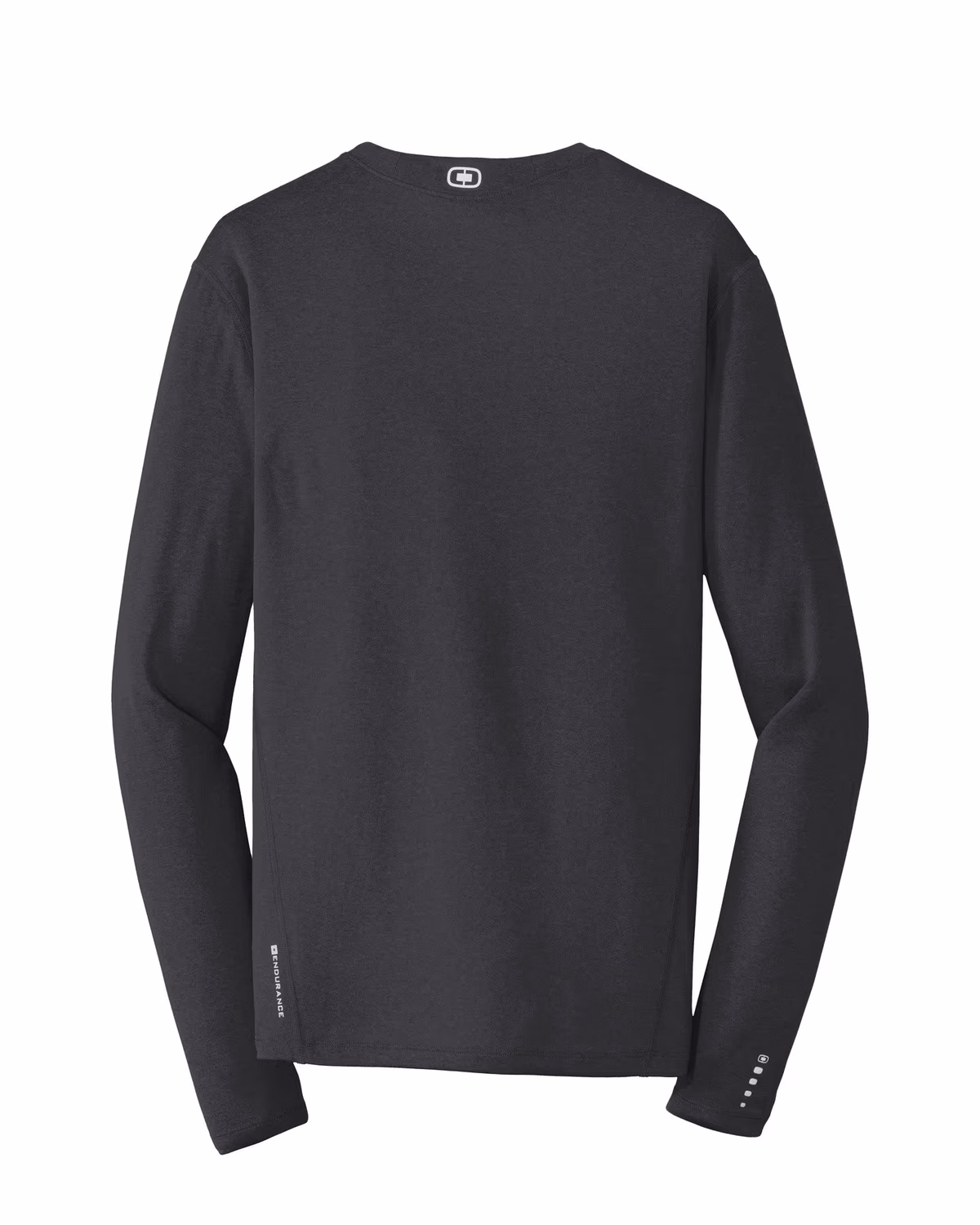 Custom OGIO Long Sleeve Pulse Crew - Blacktop flat back