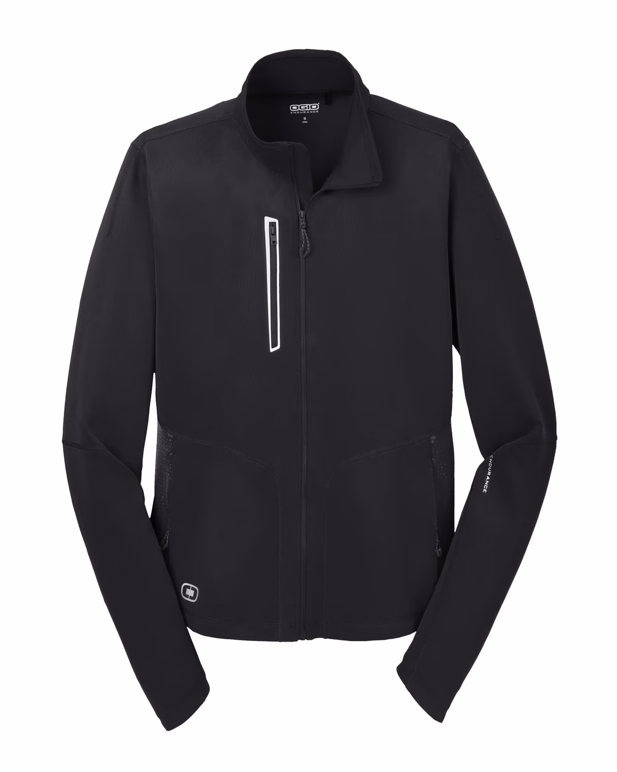 Custom OGIO Fulcrum Full-Zip - Blacktop flat front