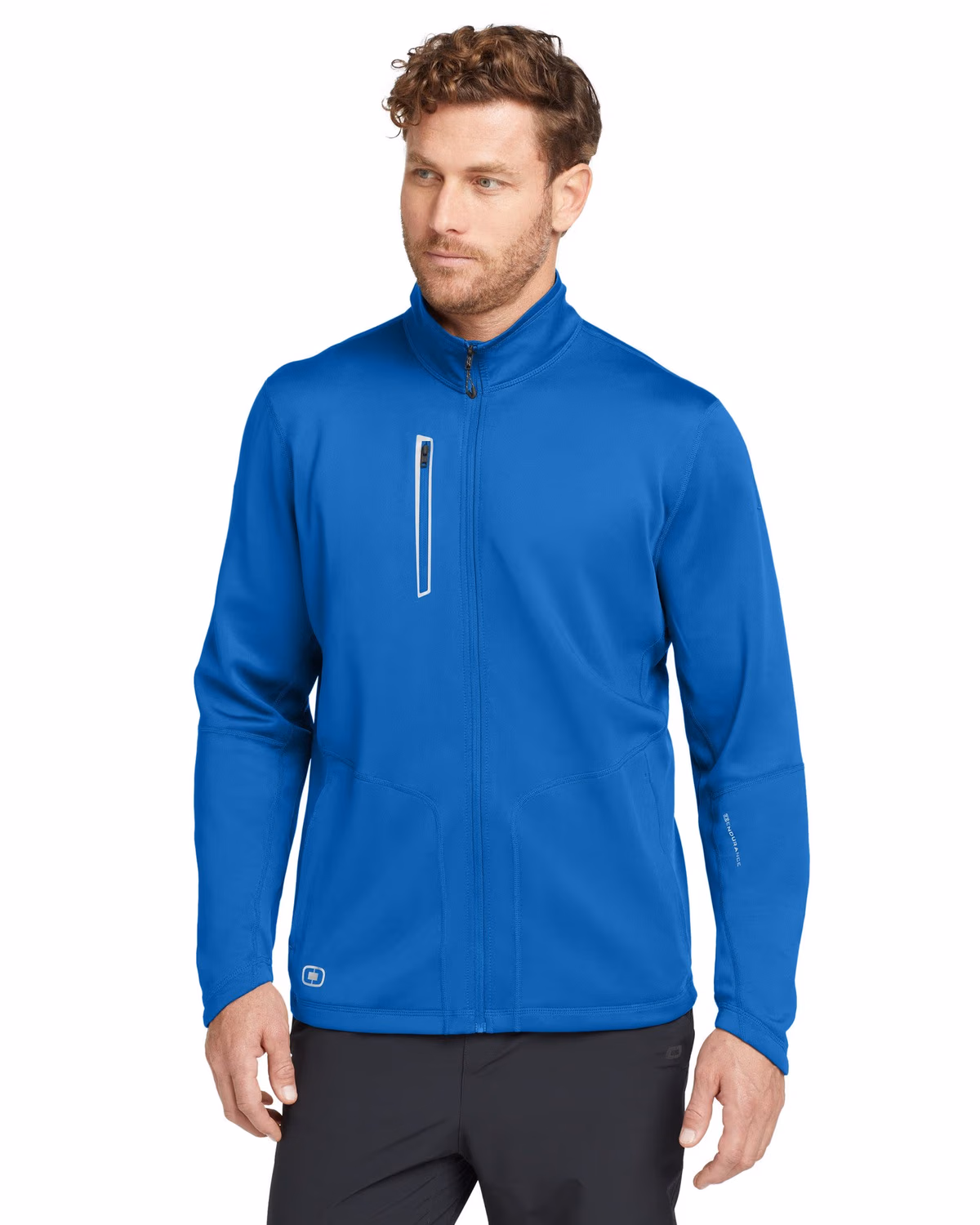 Custom OGIO Fulcrum Full-Zip - Electric Blue front