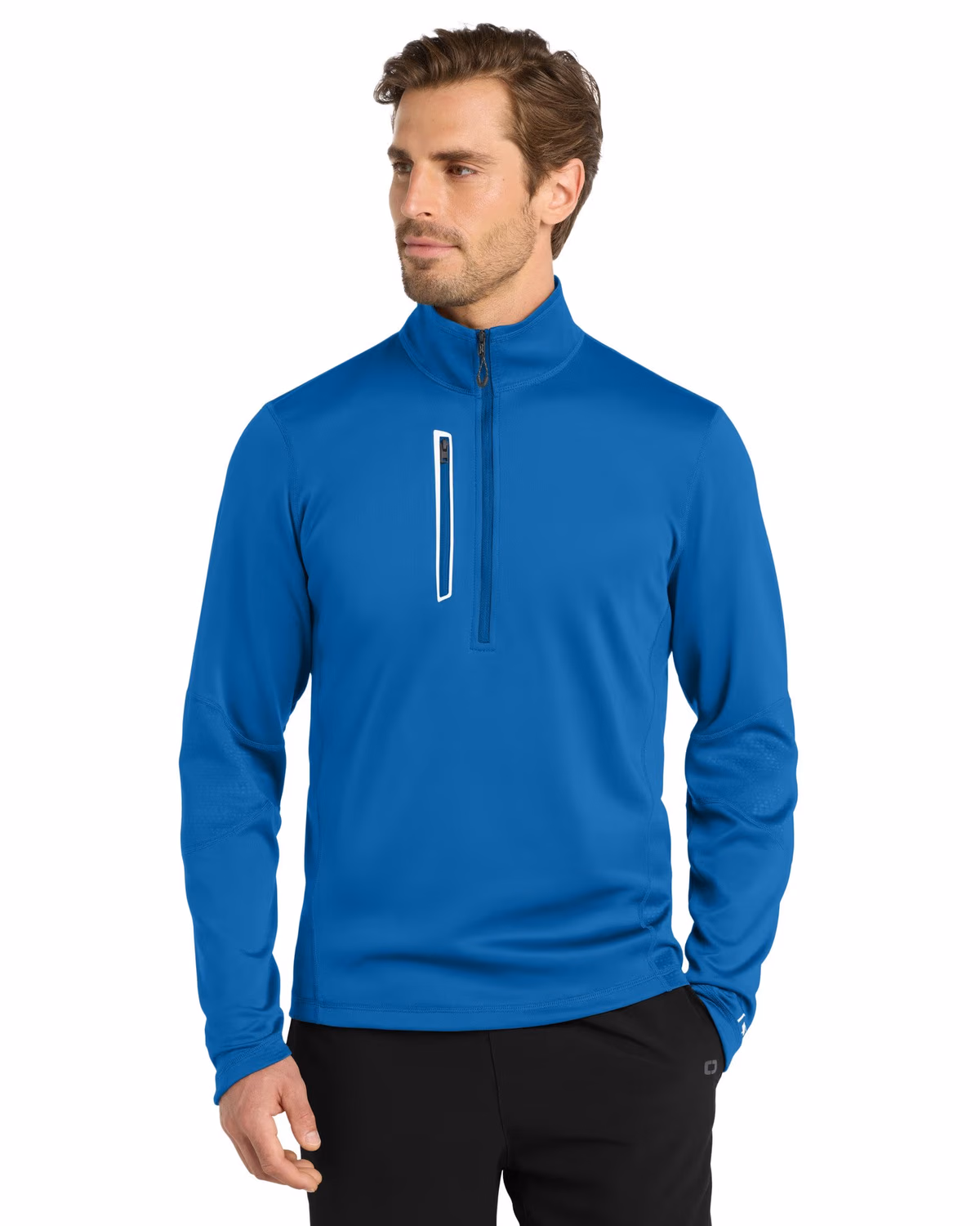 Custom OGIO Fulcrum 1/4-Zip - Electric Blue front