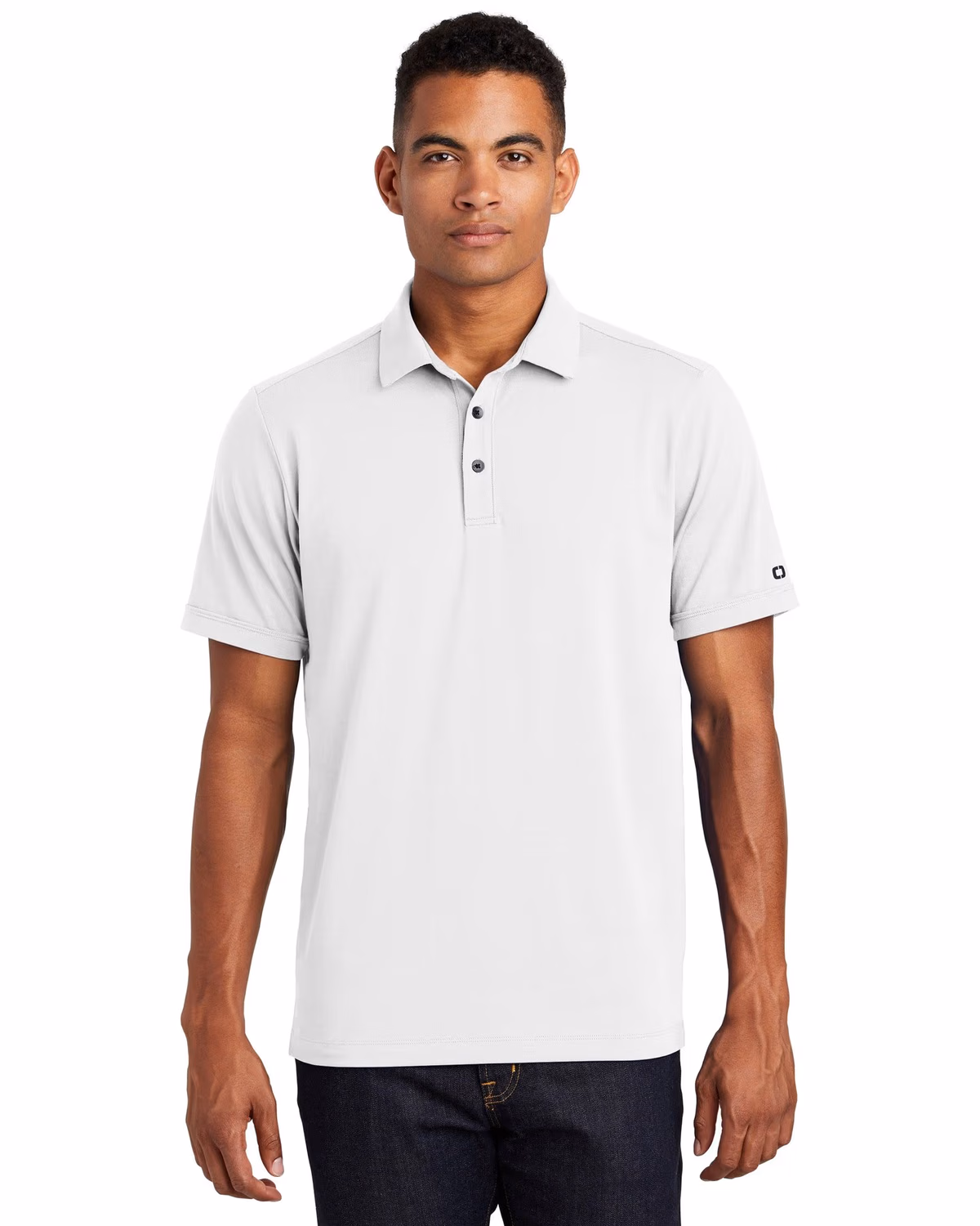 Custom OGIO Limit Polo - Bright White front