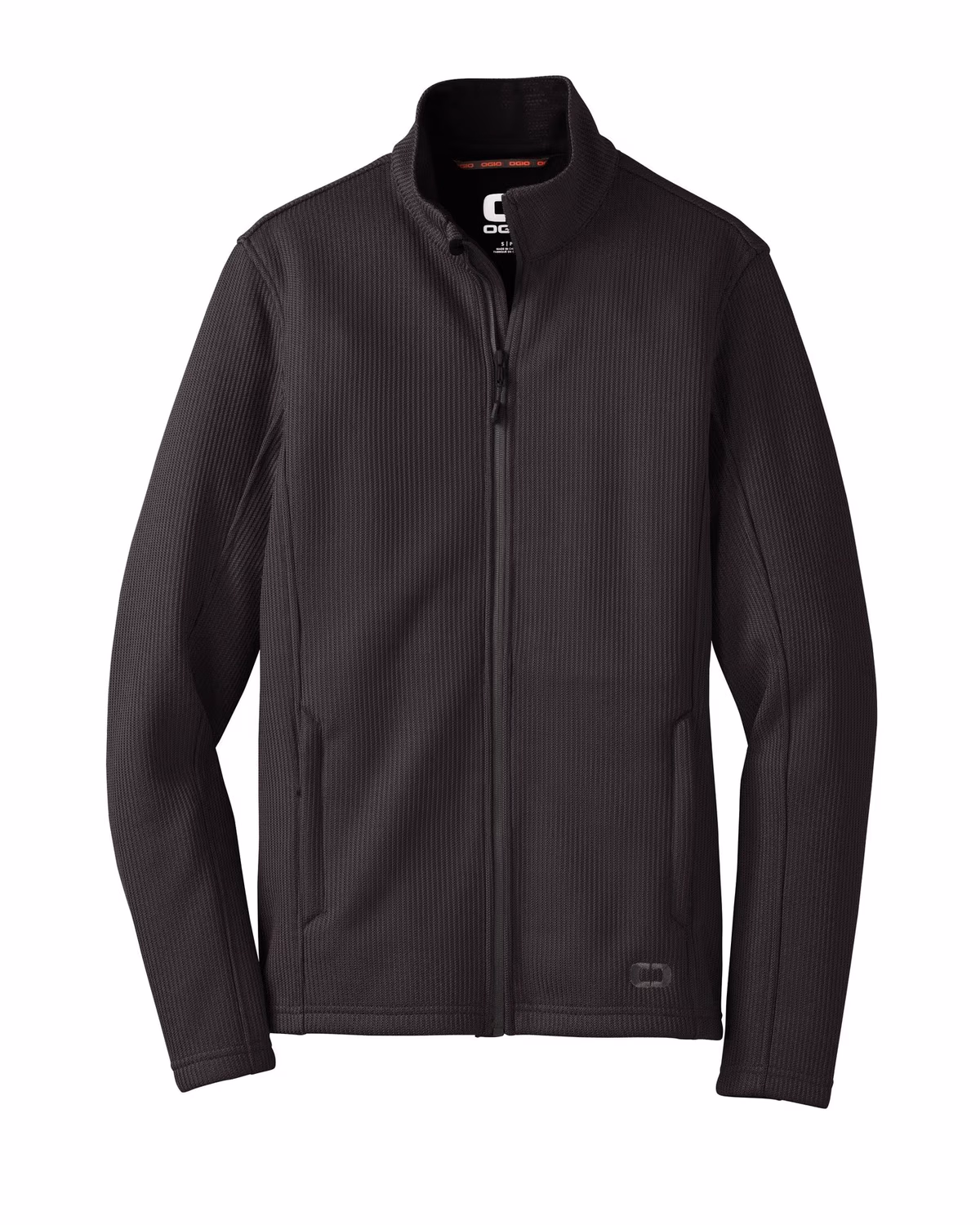 Custom OGIO Grit Fleece Jacket - Blacktop flat front