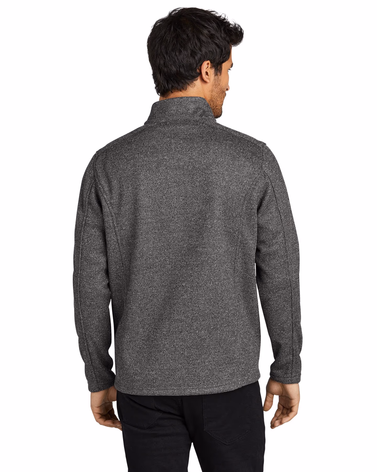 Custom OGIO Grit Fleece 1/2-Zip - Diesel Grey Heather back