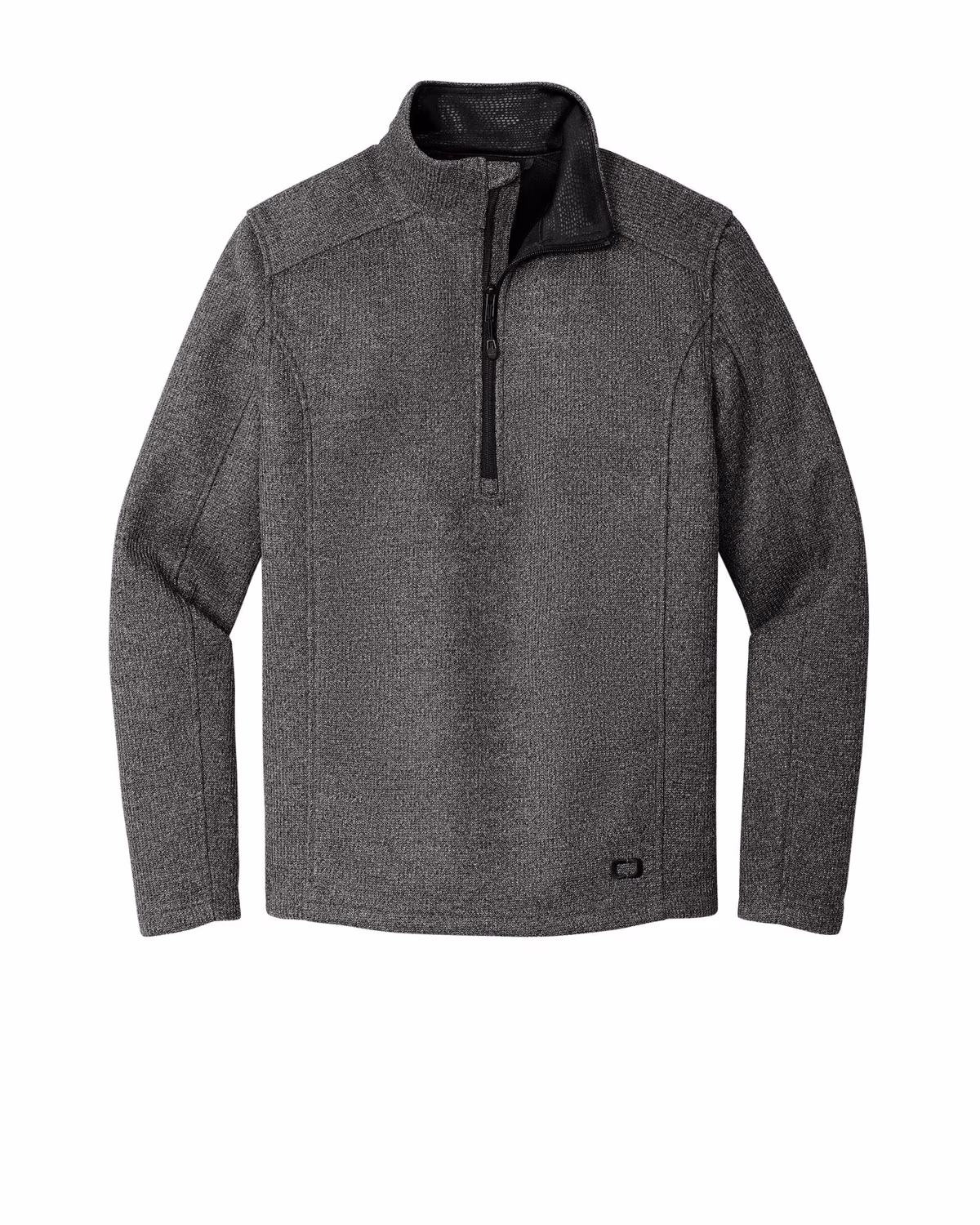 Custom OGIO Grit Fleece 1/2-Zip - Diesel Grey Heather flat front