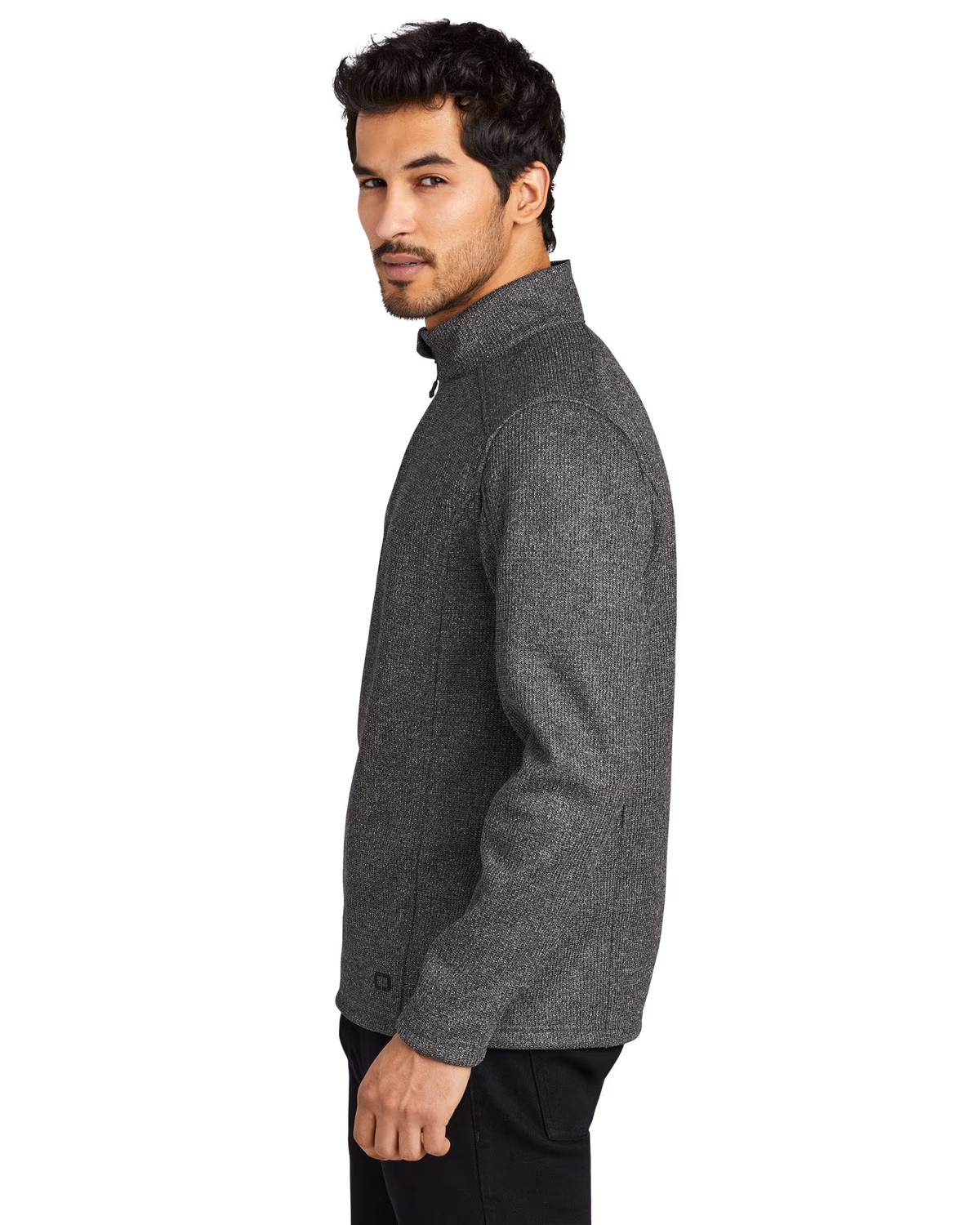 Custom OGIO Grit Fleece 1/2-Zip - Diesel Grey Heather side
