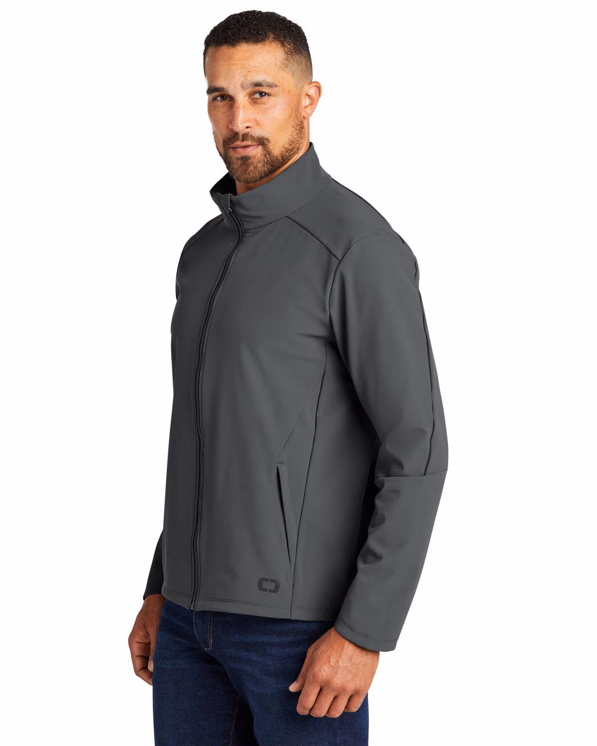Custom OGIO Commuter Full-Zip Soft Shell - Diesel Grey 3q