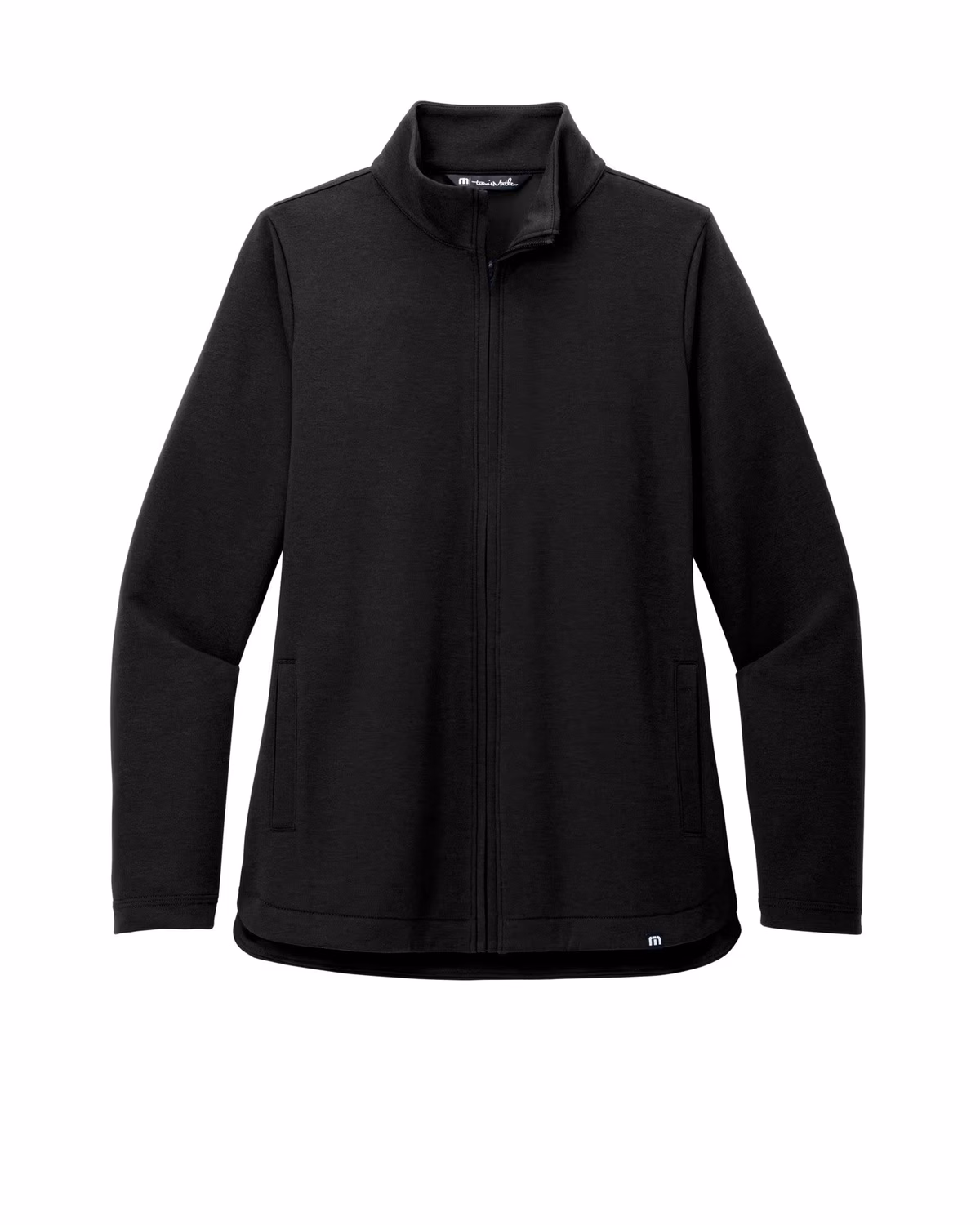 Custom TravisMathew Women's Coveside Full-Zip - Black flat front