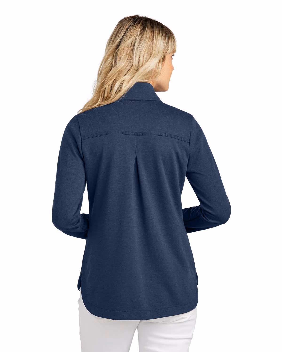 Custom TravisMathew Women's Coveside Full-Zip - Blue Nights back
