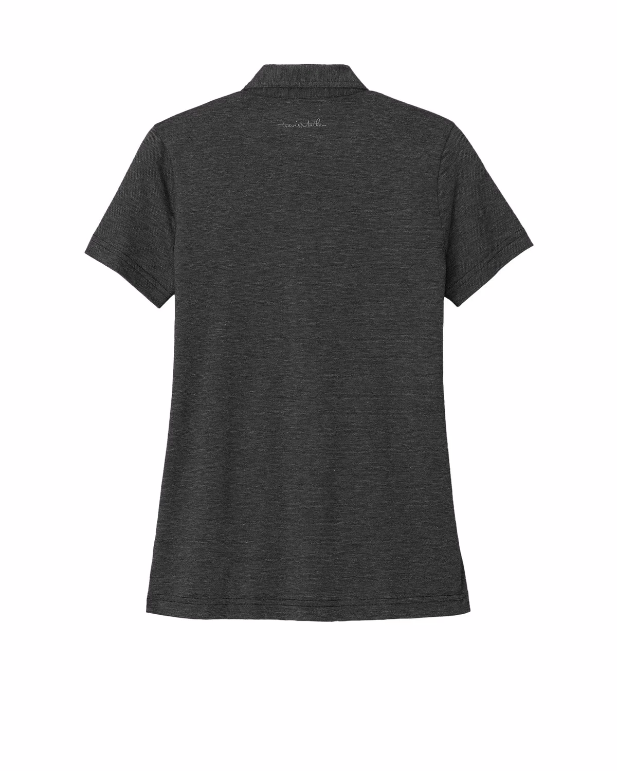 Custom TravisMathew Women's Sunnyvale Polo - Black Heather flat back