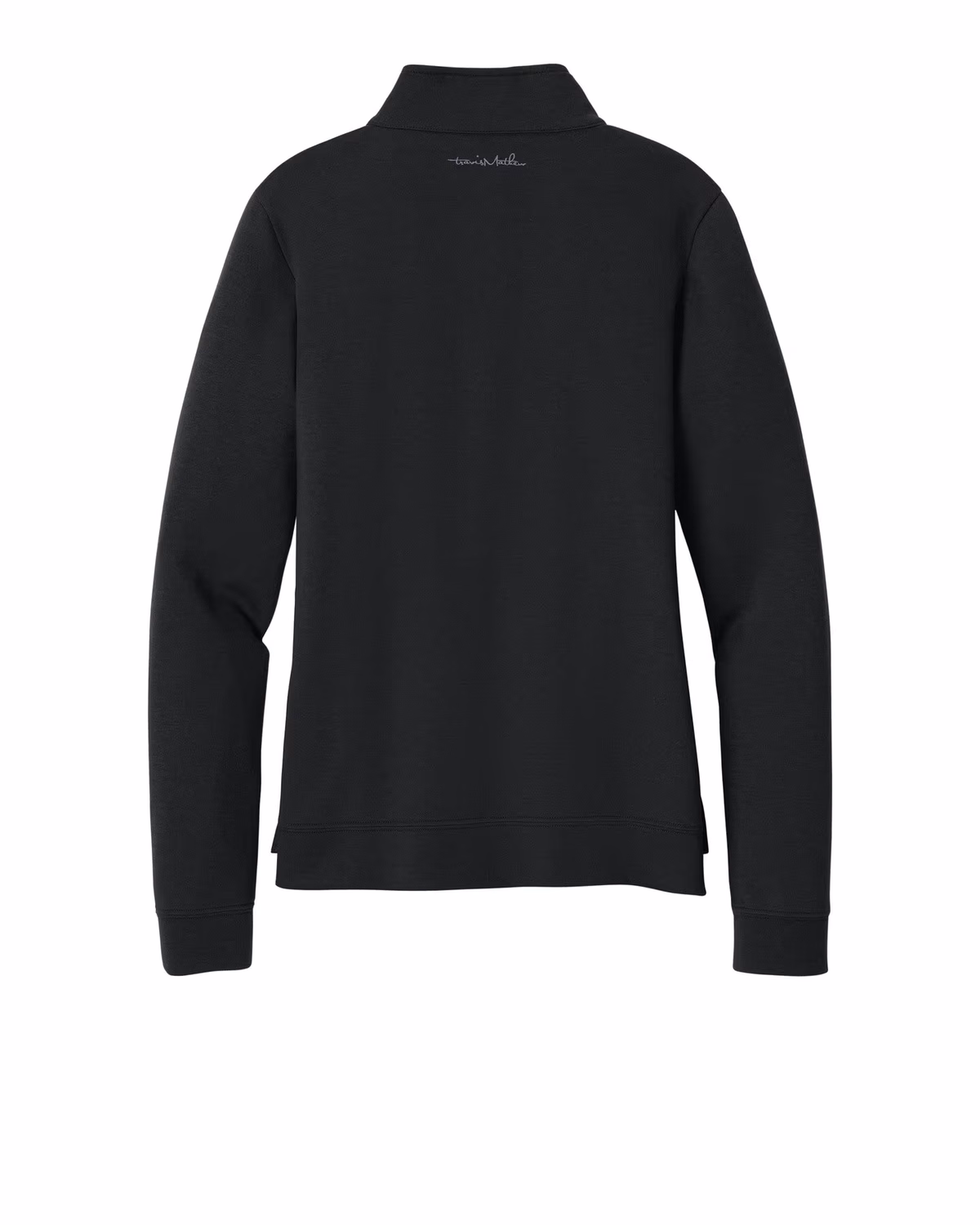 Custom TravisMathew Women’s Coveside 1/2-Zip - Black flat back