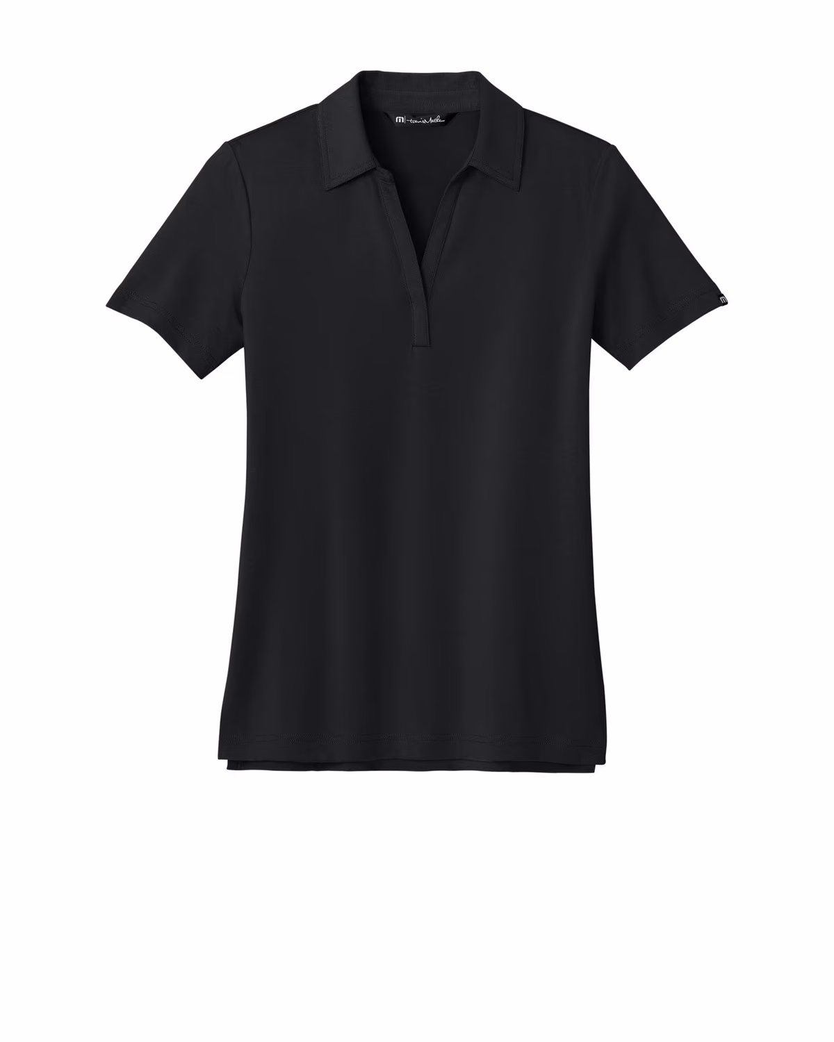 Custom TravisMathew Women’s Glenview Solid Polo - Black flat front