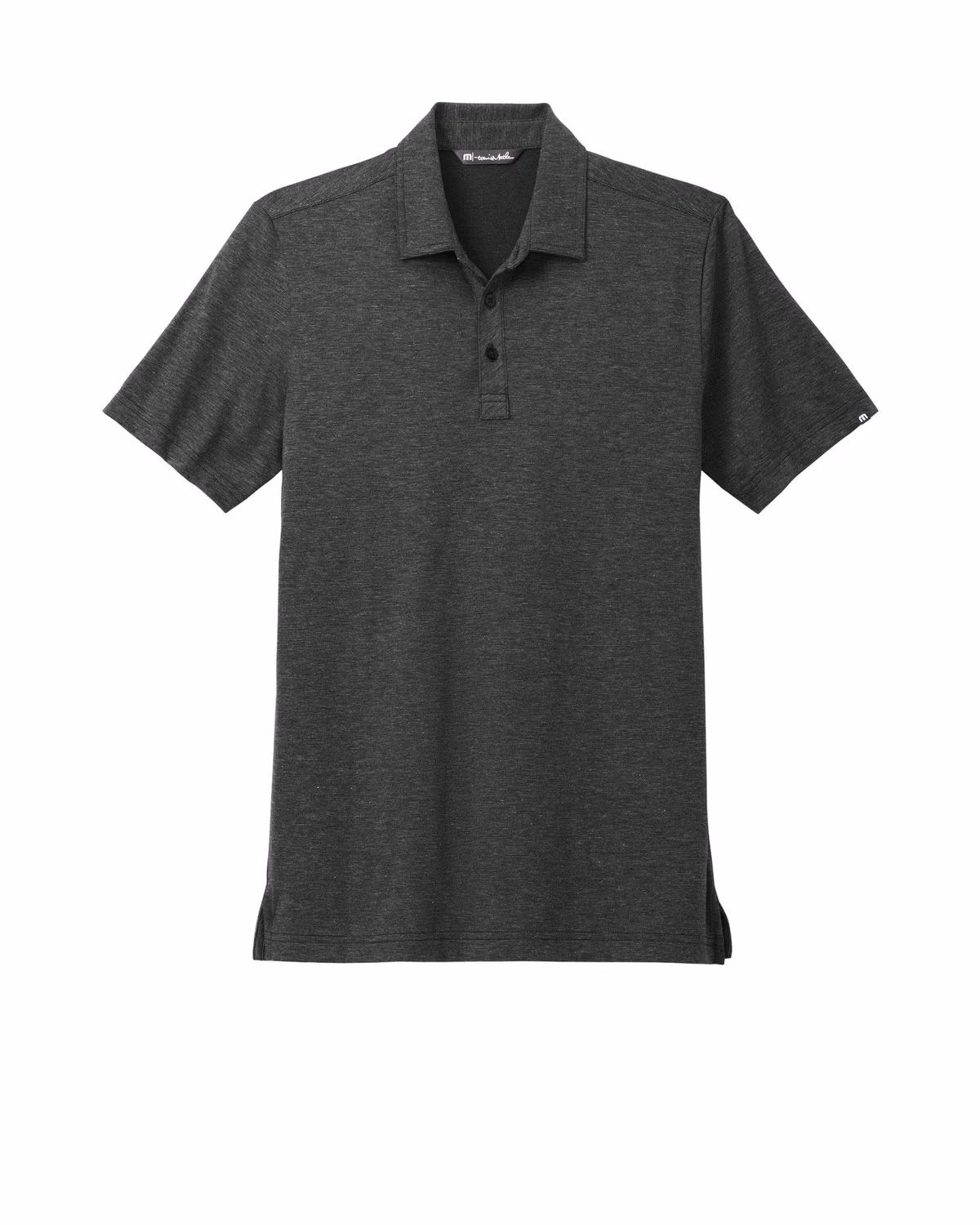 Custom TravisMathew Sunnyvale Polo - Black Heather flat front