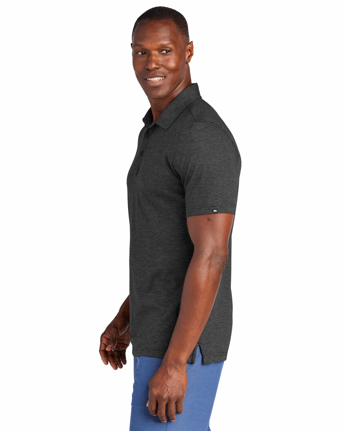 Custom TravisMathew Sunnyvale Polo - Black Heather side