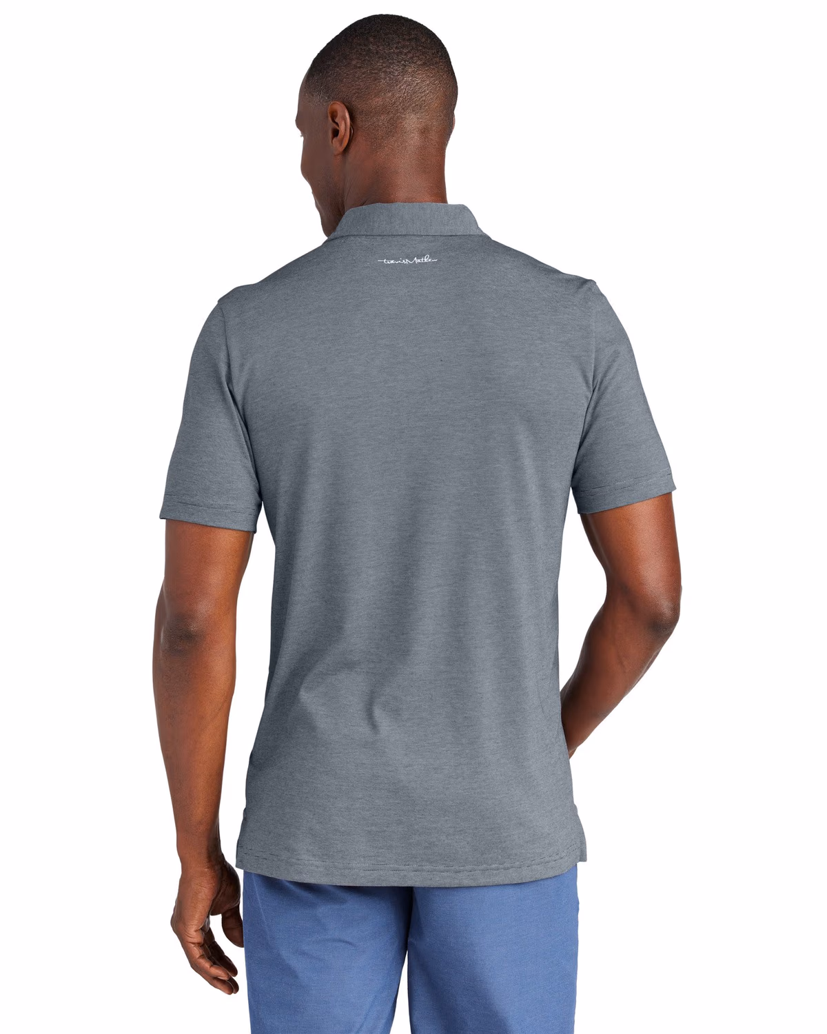 Custom TravisMathew Sunnyvale Polo - Blue Nights Heather back