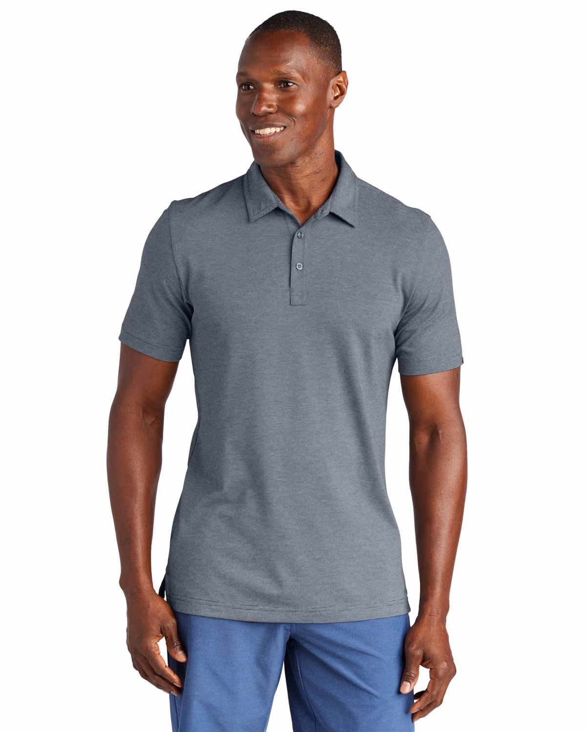 Custom TravisMathew Sunnyvale Polo - Blue Nights Heather front