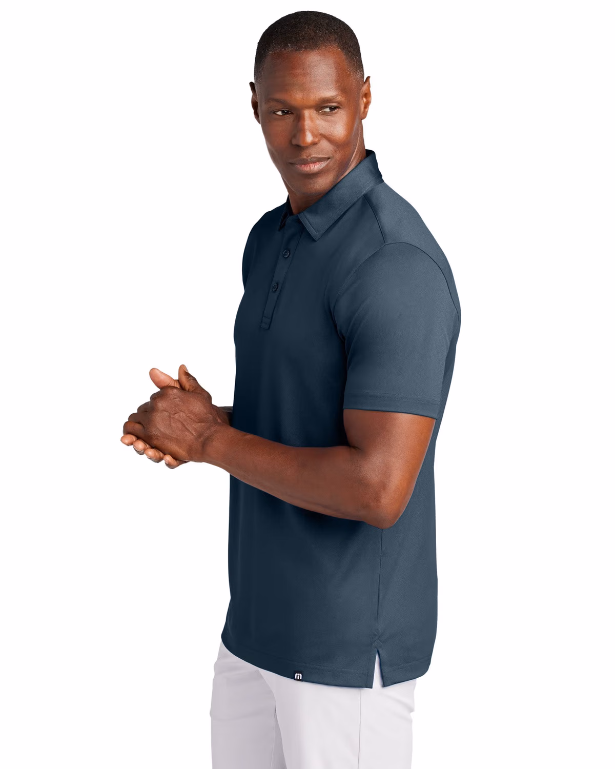 Custom TravisMathew Cabana Solid Polo - Blue Nights side