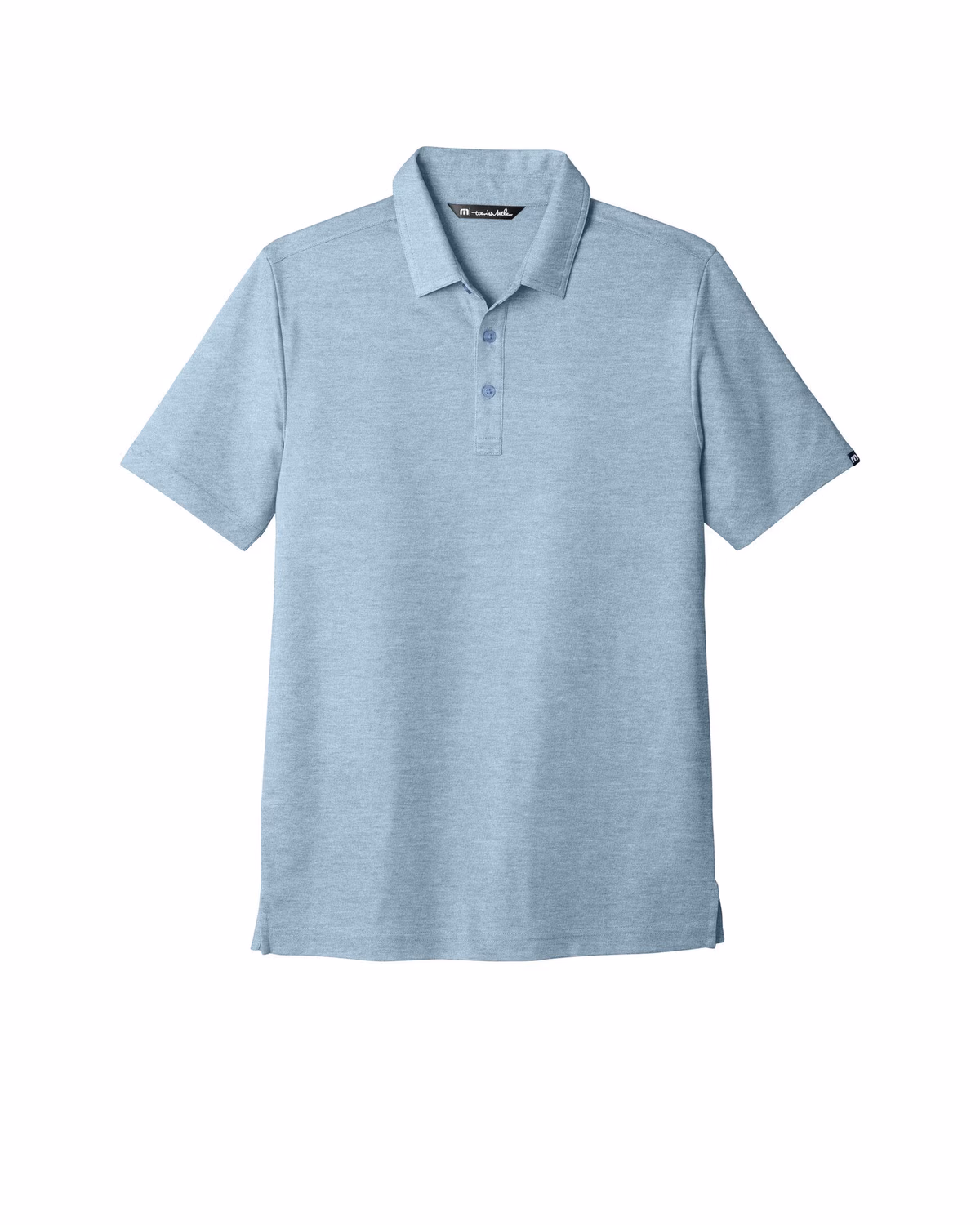 Custom TravisMathew Oceanside Heather Polo - Allure Heather flat front