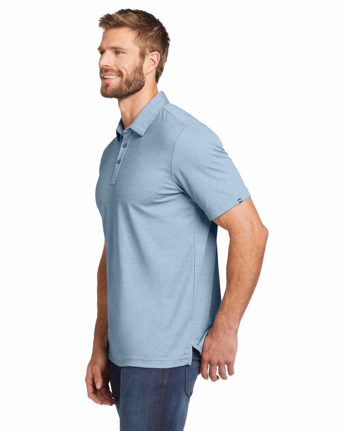 Custom TravisMathew Oceanside Heather Polo - Allure Heather side